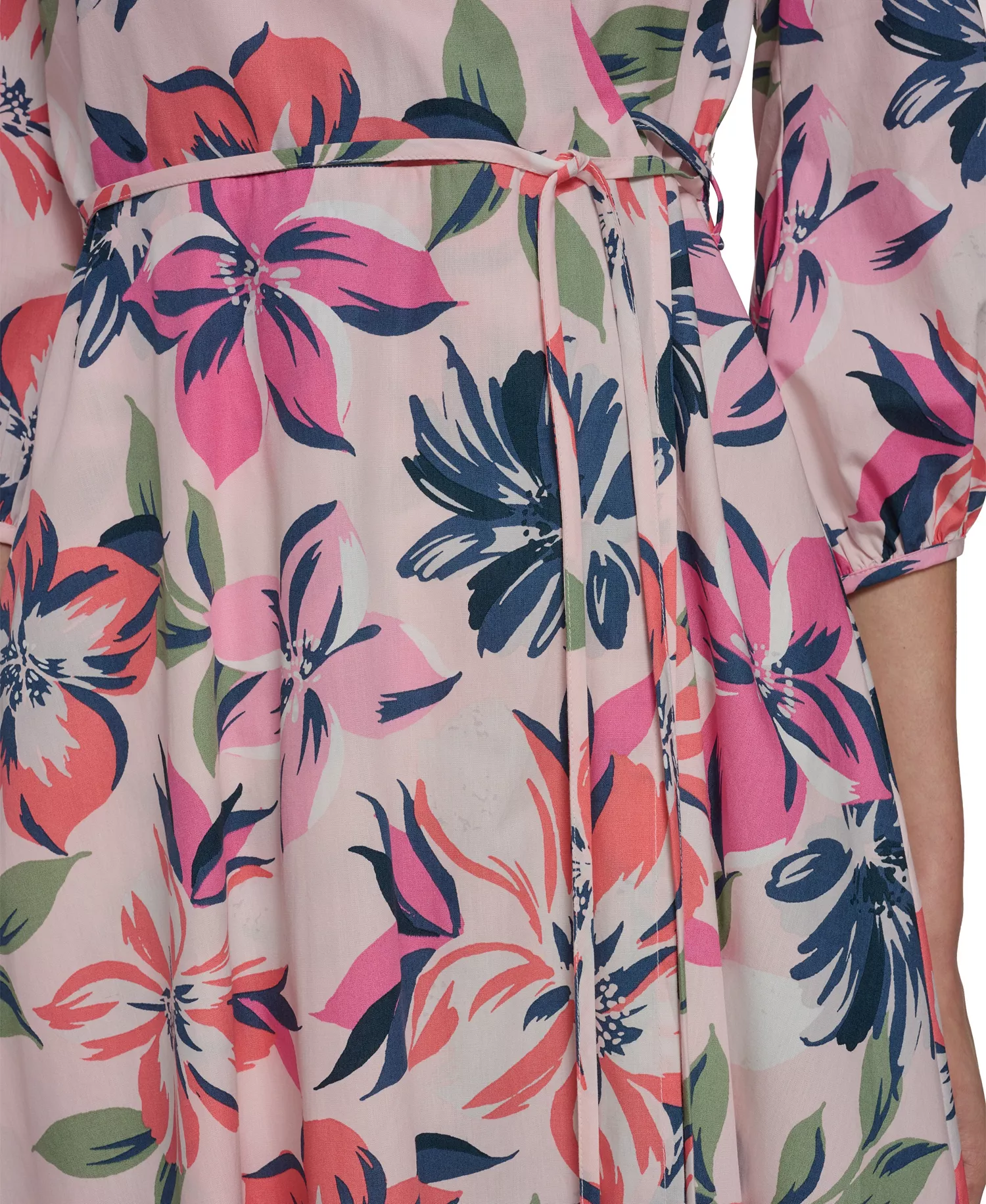 Women's Faux Wrap Midi Dress - Blossom Multi - 10