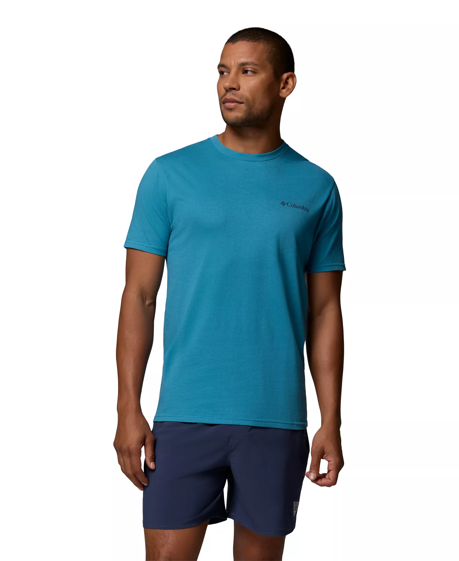 Men's Topper Graphic Crewneck T-Shirt - Canyon blue - L