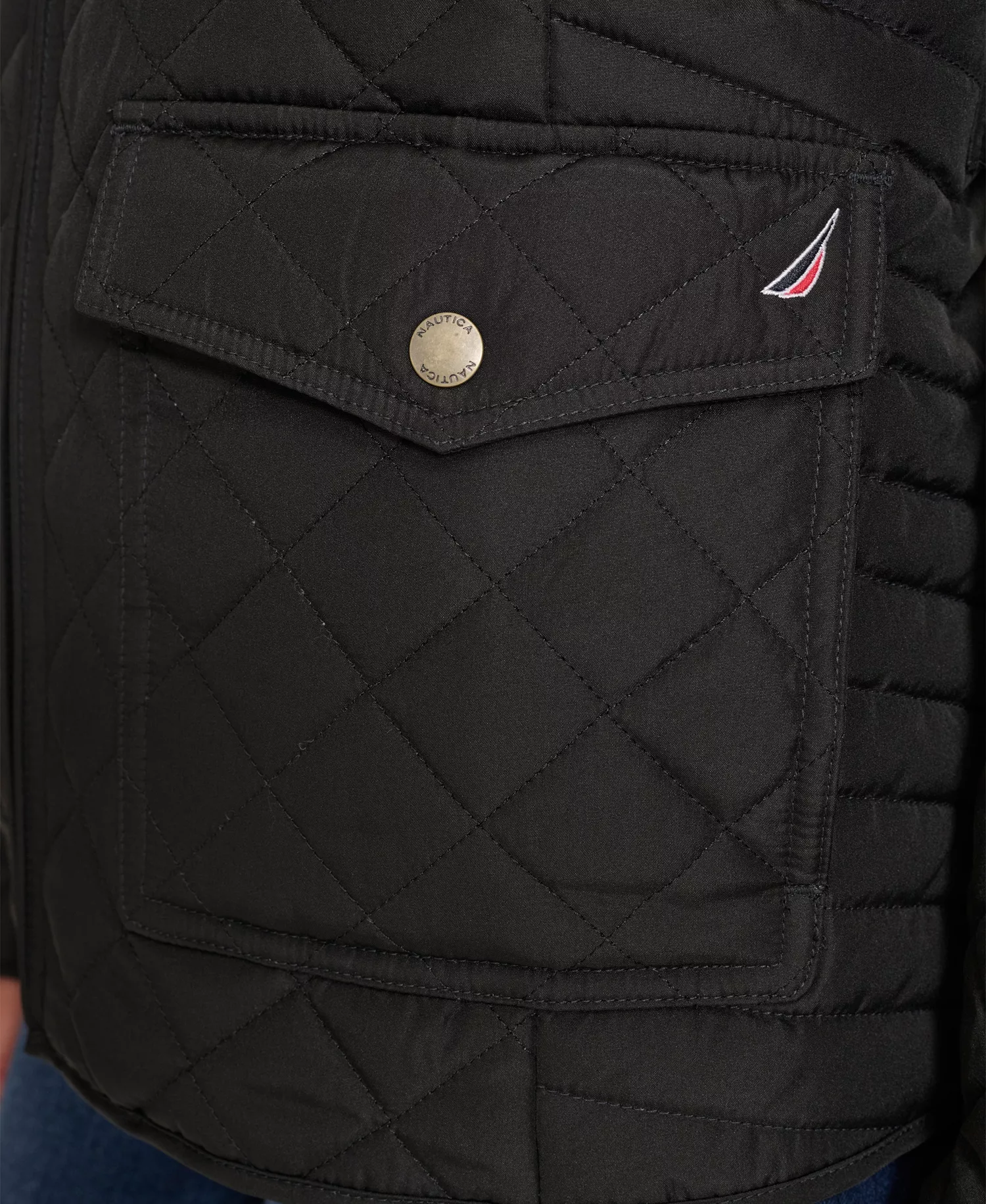 Nautica Women's Solid Quilted Jacket - Black - L