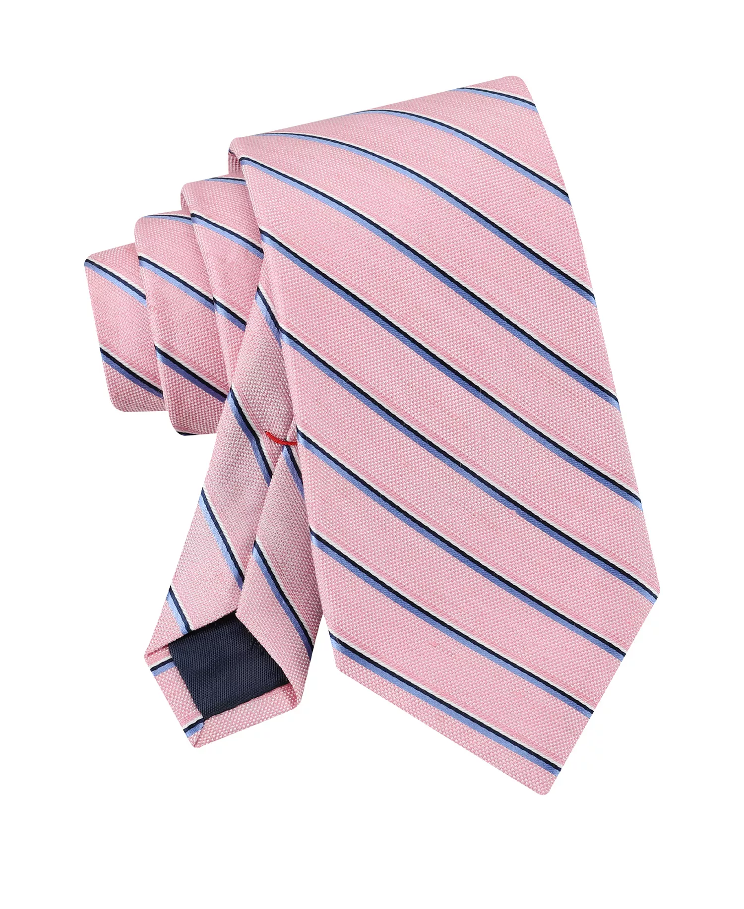 Men's Seasonal Striped Pattern Tie - Pink - ONE SIZE