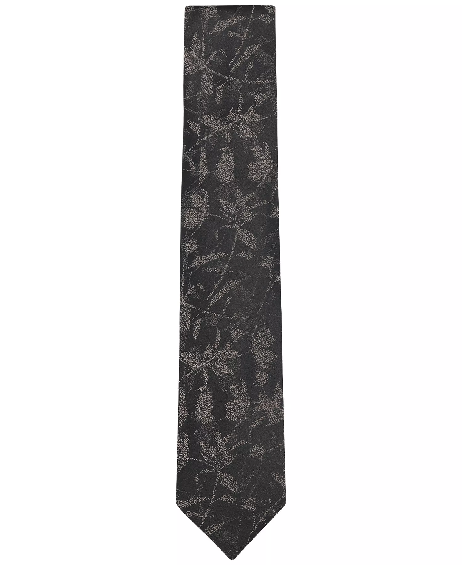 Mens Camila Floral Classic Tie - Black Taupe - ONE SIZE