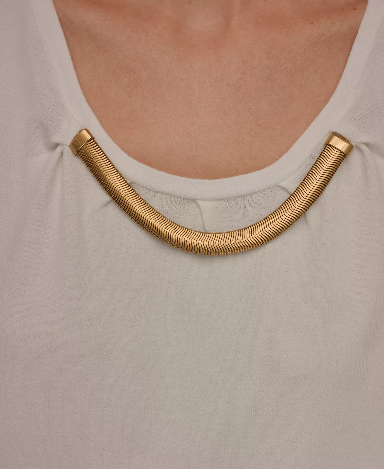 Women's Scoop Neck Top - Cream - L