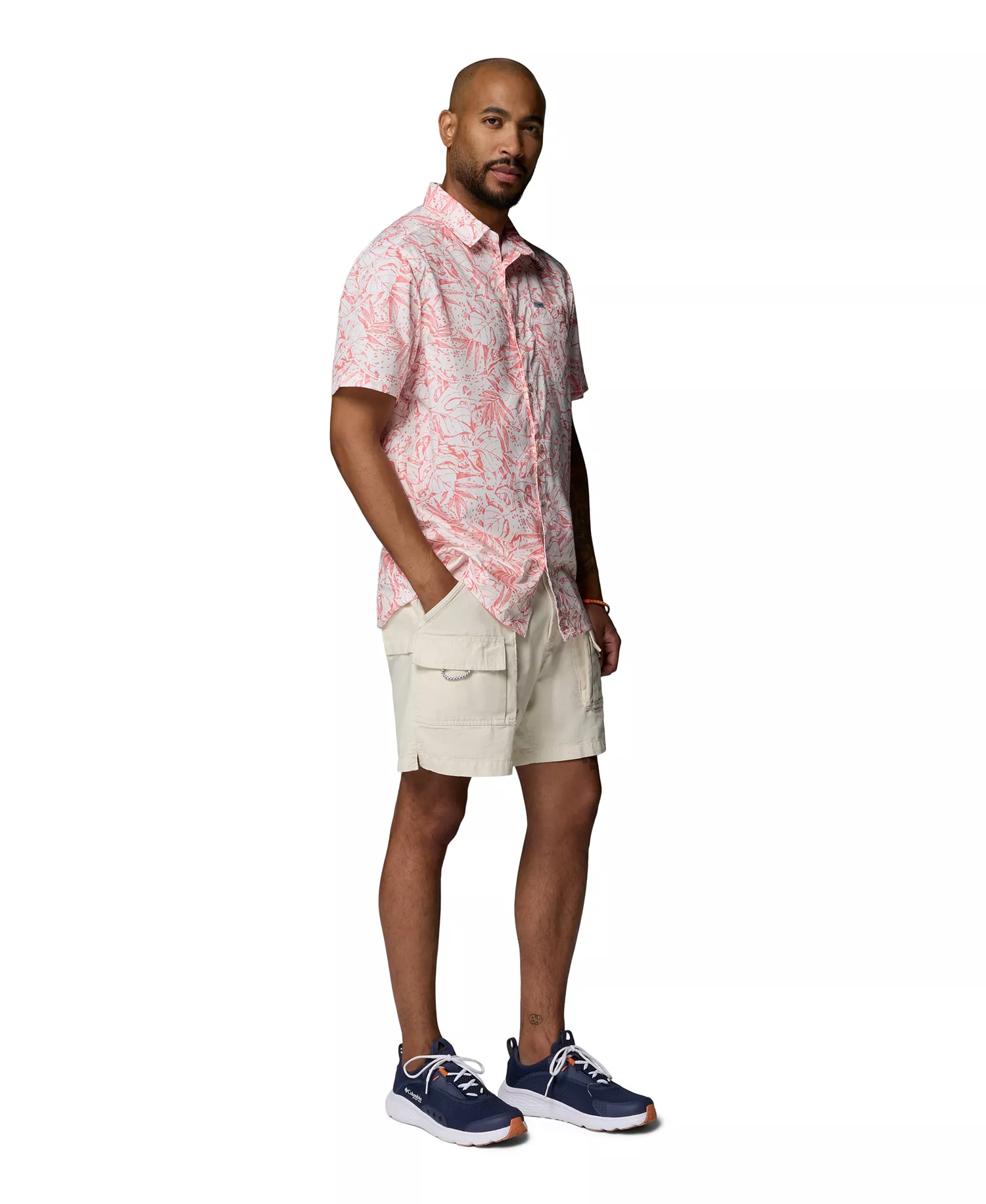Men's Super Slack Tide Camp Shirt - Melonade Leoleaves - L