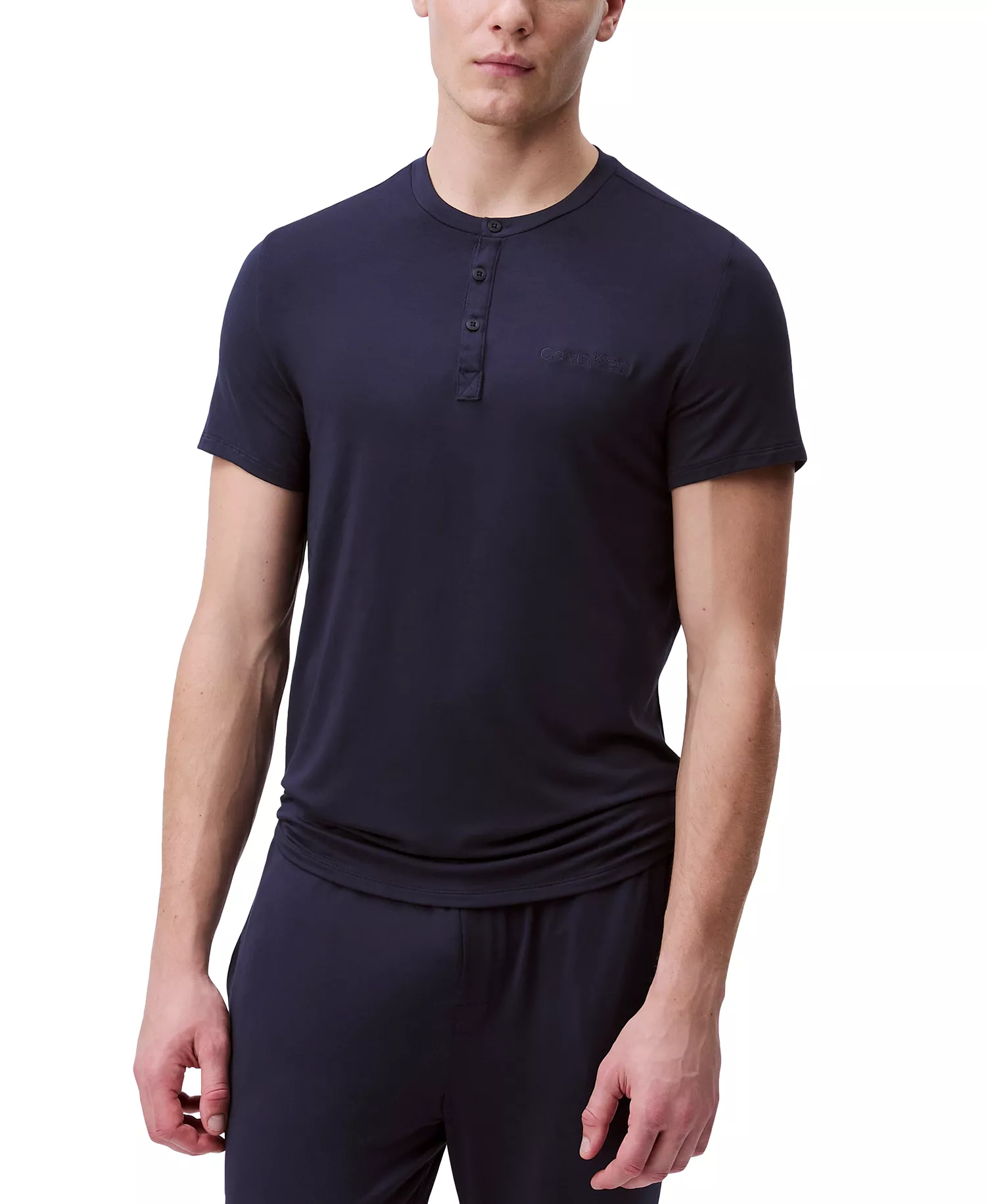 Men's UltraSoft Stretch Sleep Henley - SHORELINE - S