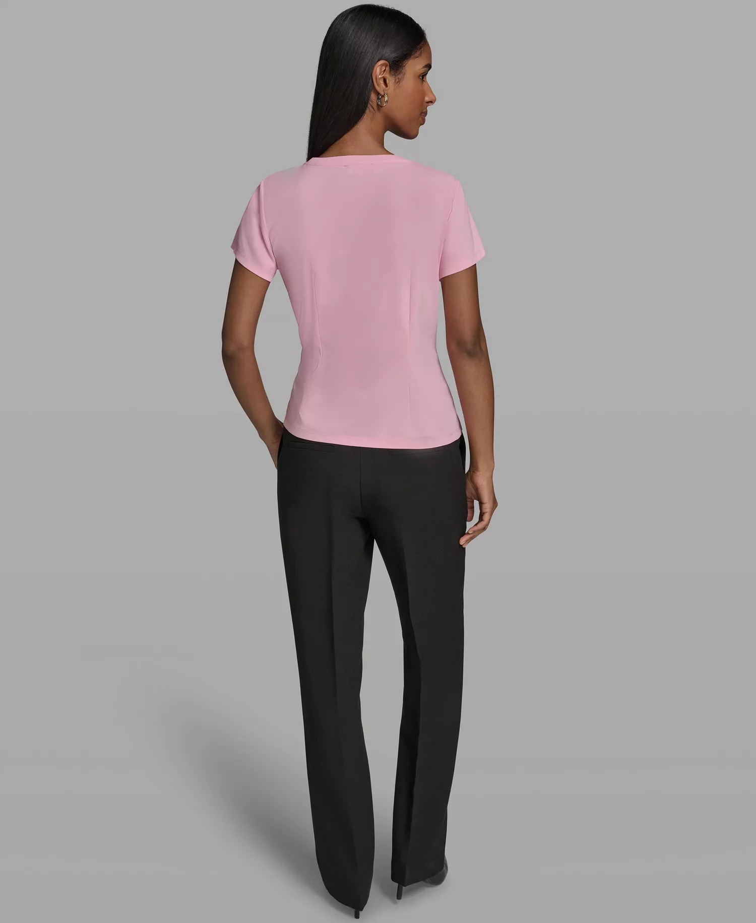 Women's Crewneck Cut and Sew Top - Prism Pink - L