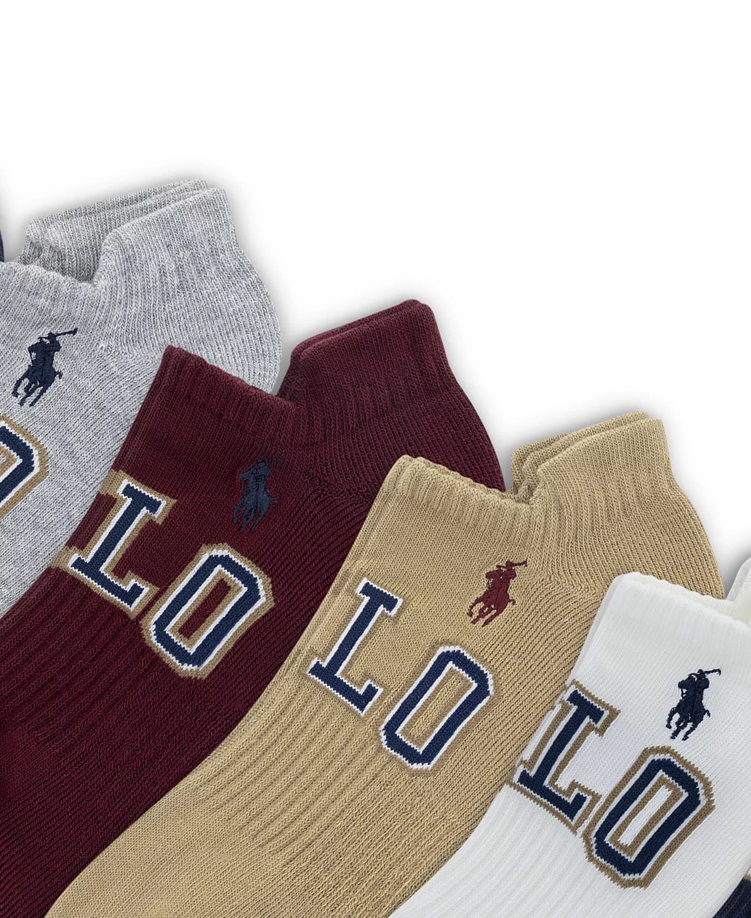 Men's 6-Pack Varsity Logo Low Cut Socks - Asst - 7-12