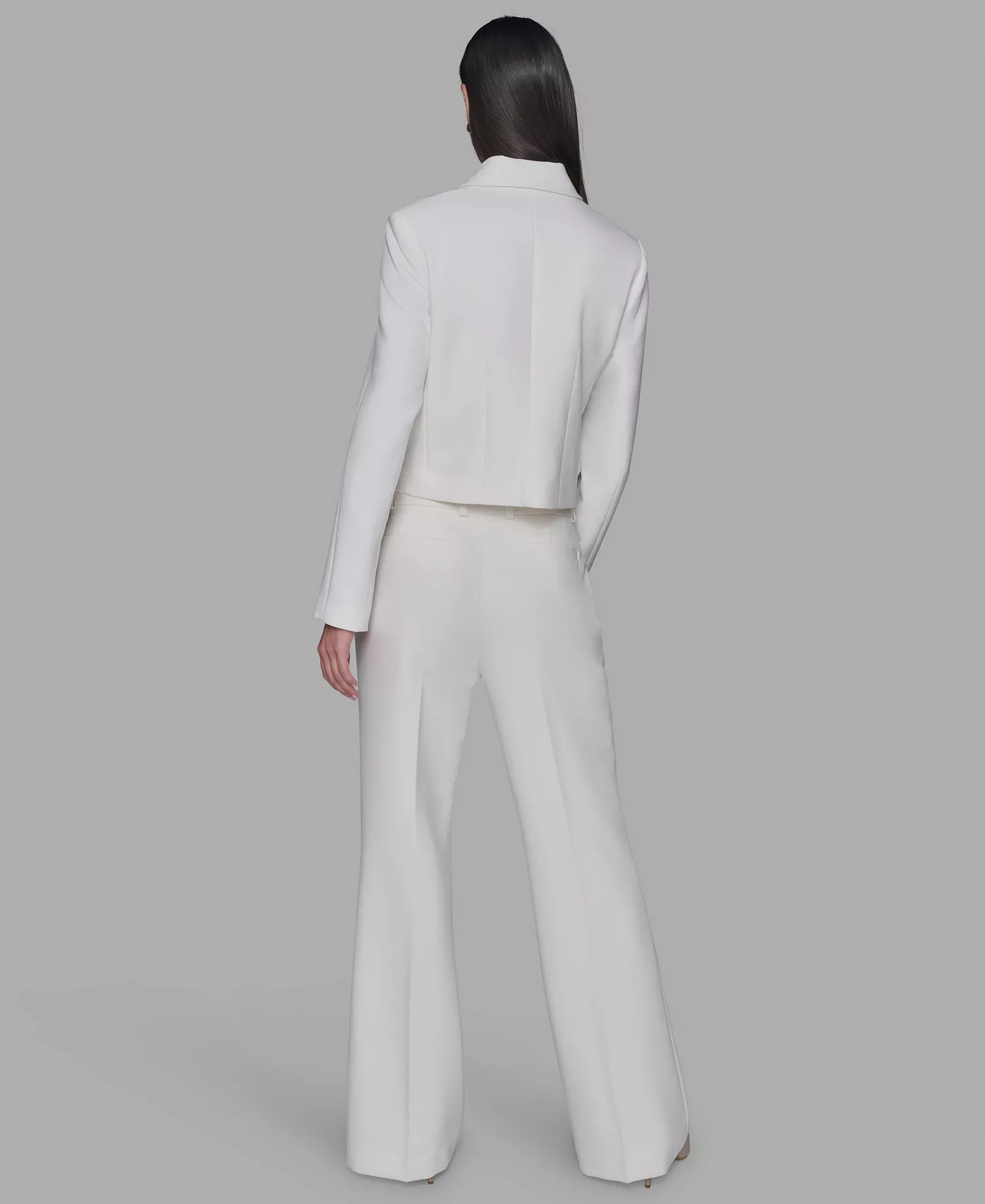 Women's Zip-Front Collared Jacket - Soft White - 10