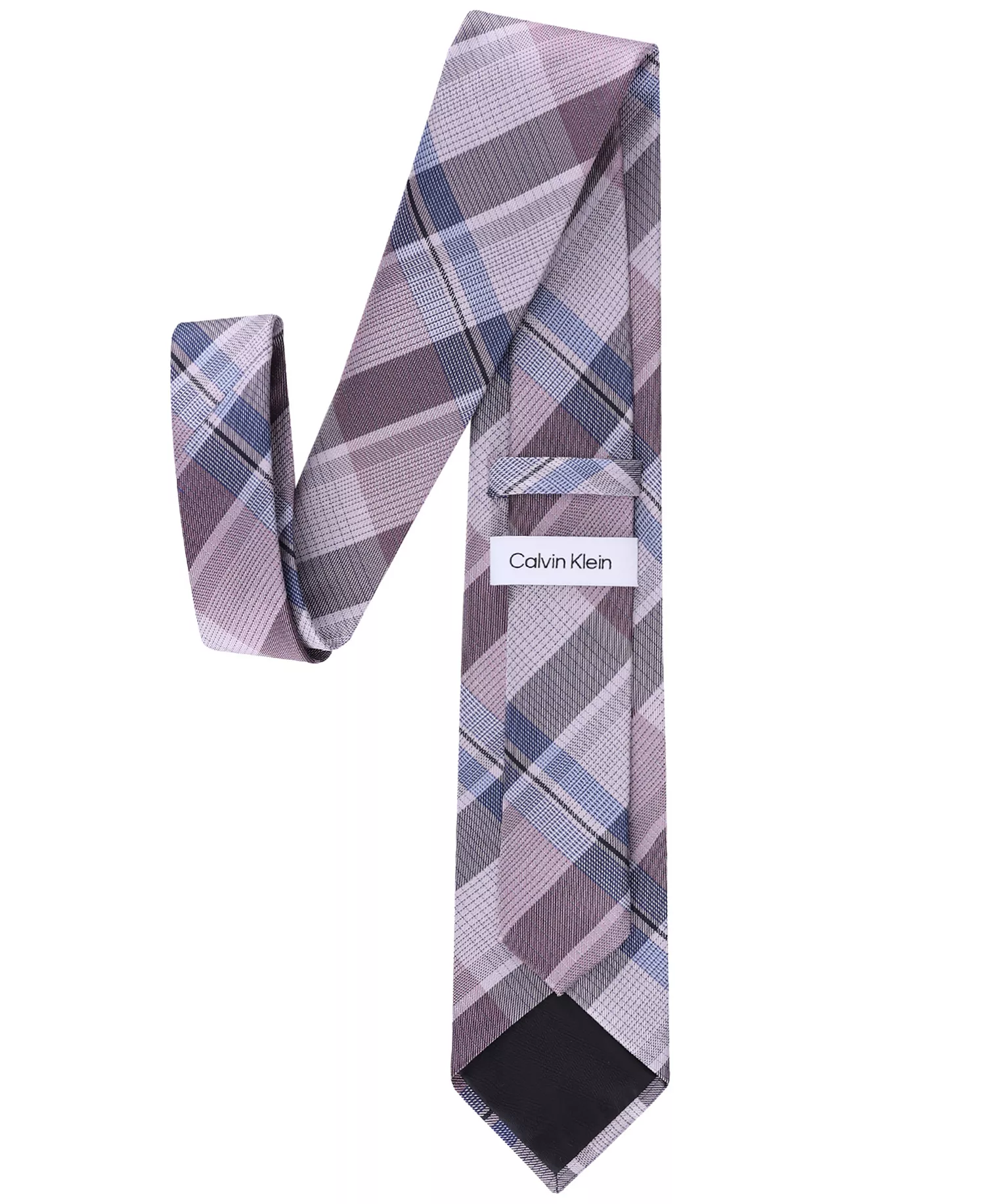 Men's Rowe Plaid Tie - Navy/pink - ONE SIZE