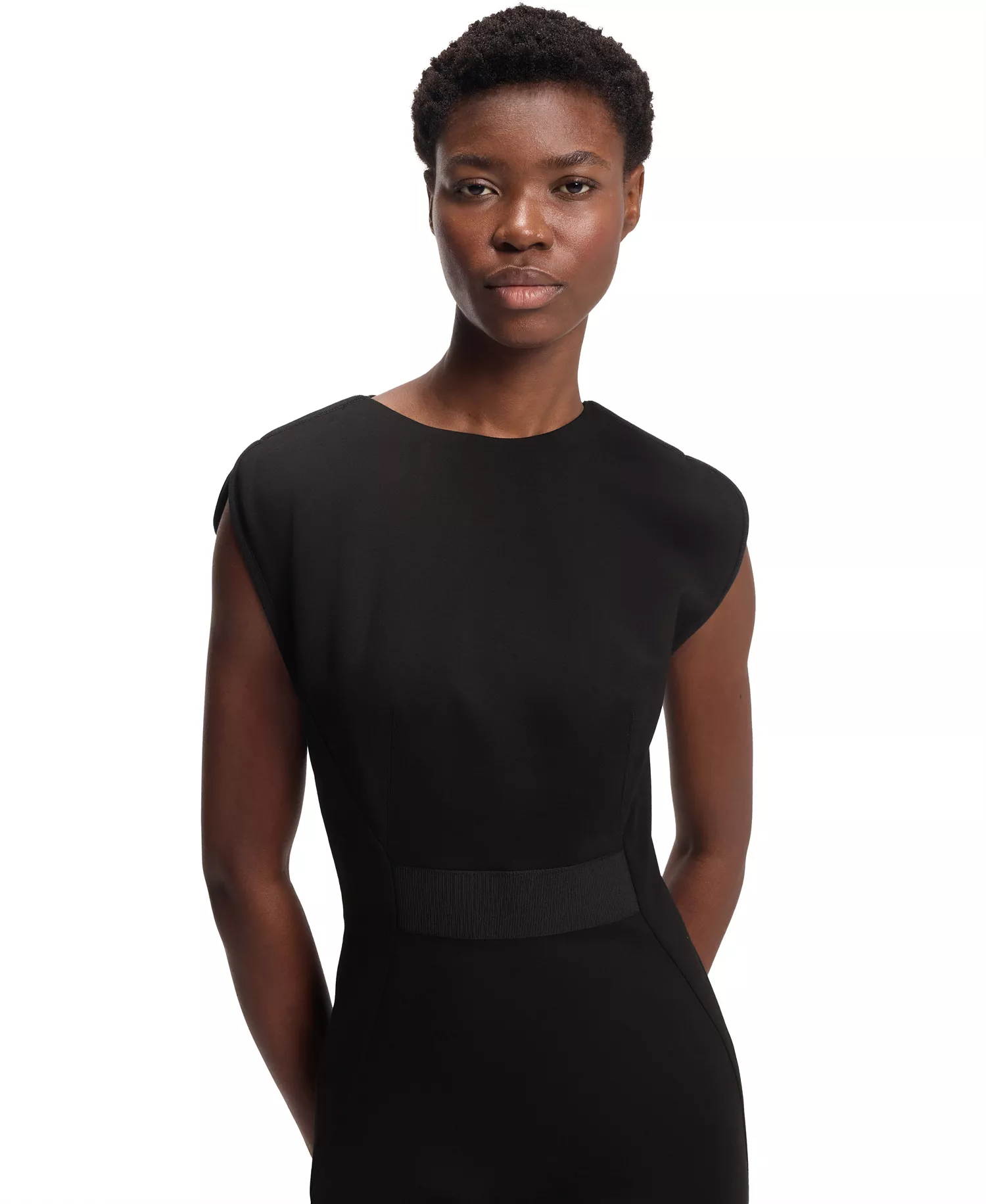 BOSS by Women's Waistband Detail Stretch-Jersey Dress - Black - 0