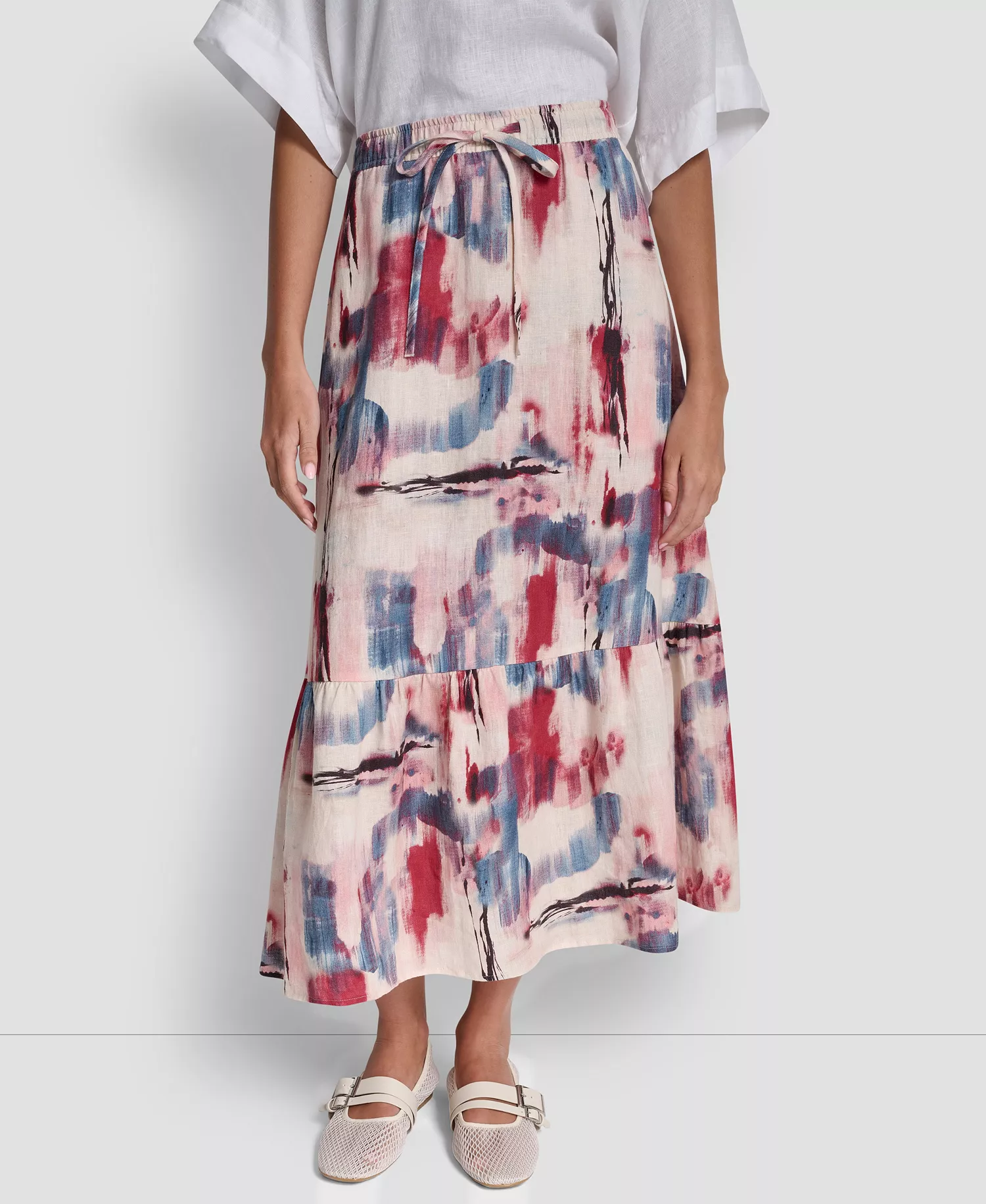 Women's Printed A-Line Pull-On Skirt - Urban Bloom - L
