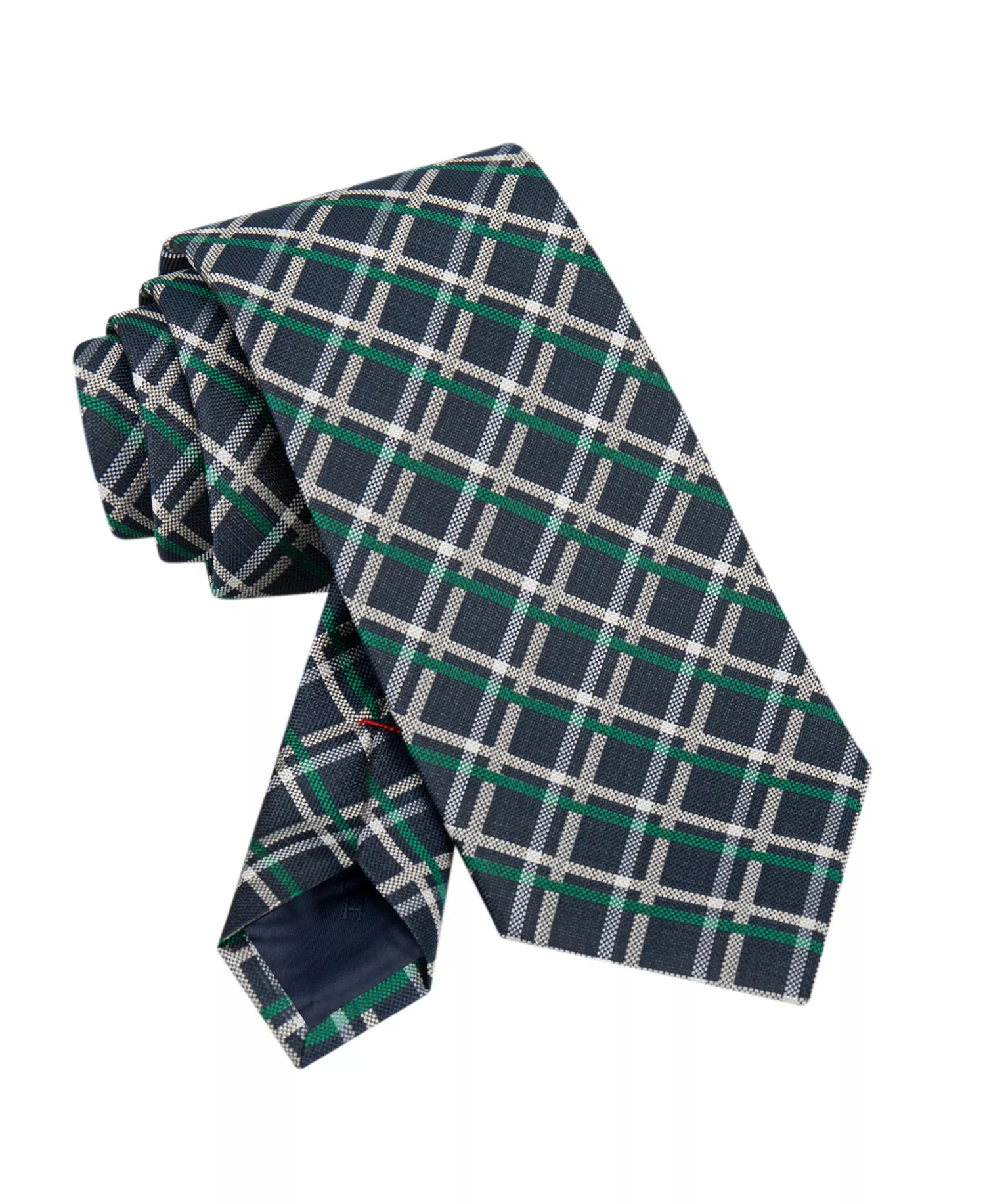 Men's Teddy Plaid Tie - Navy - ONE SIZE