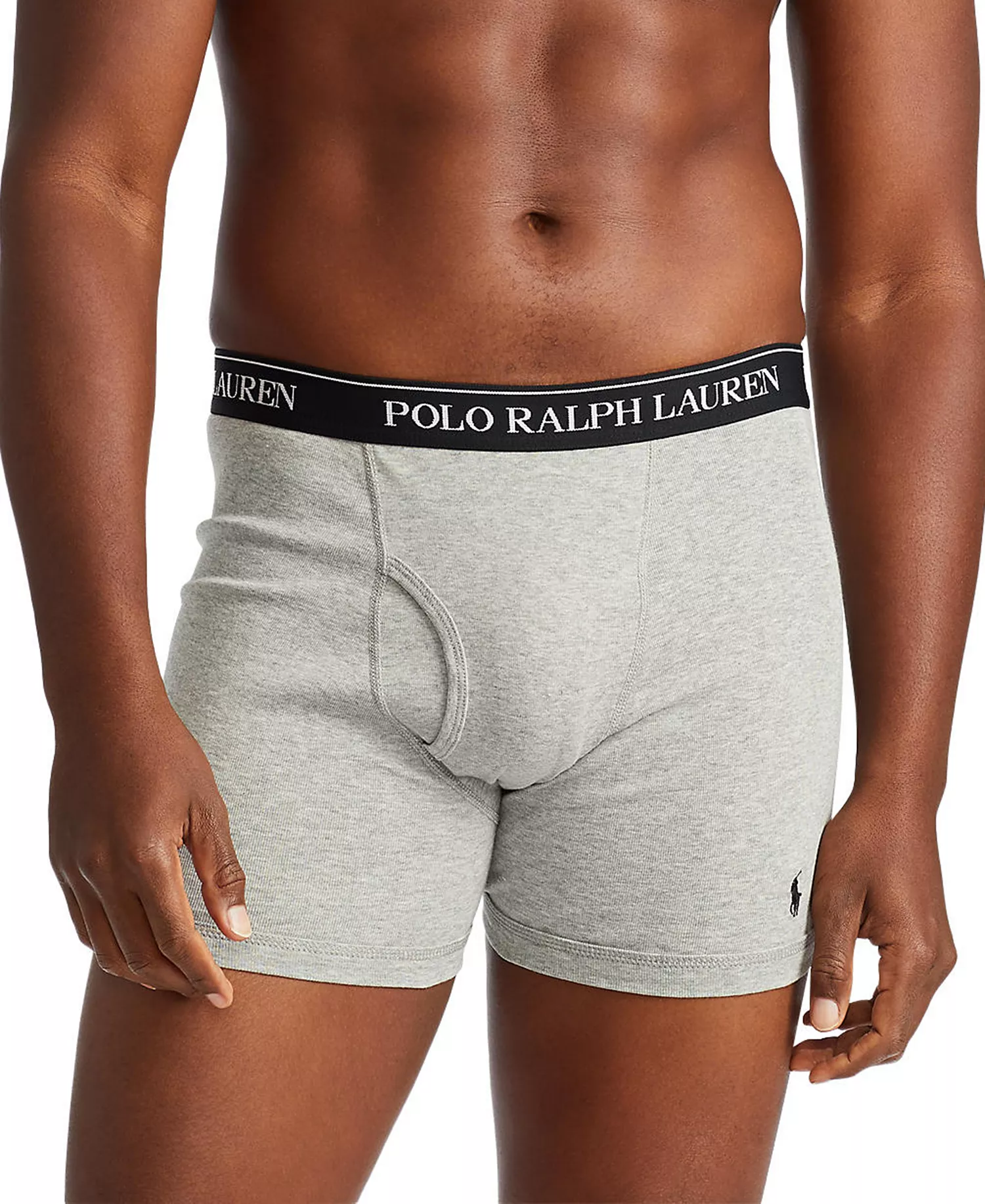 Men's 3-Pack Big & Tall Cotton Boxer Briefs - Black/grey - 1X