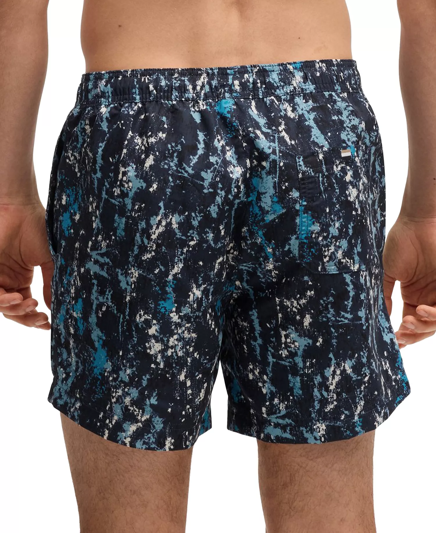Men's Printed Swimsuit - Aqua - L