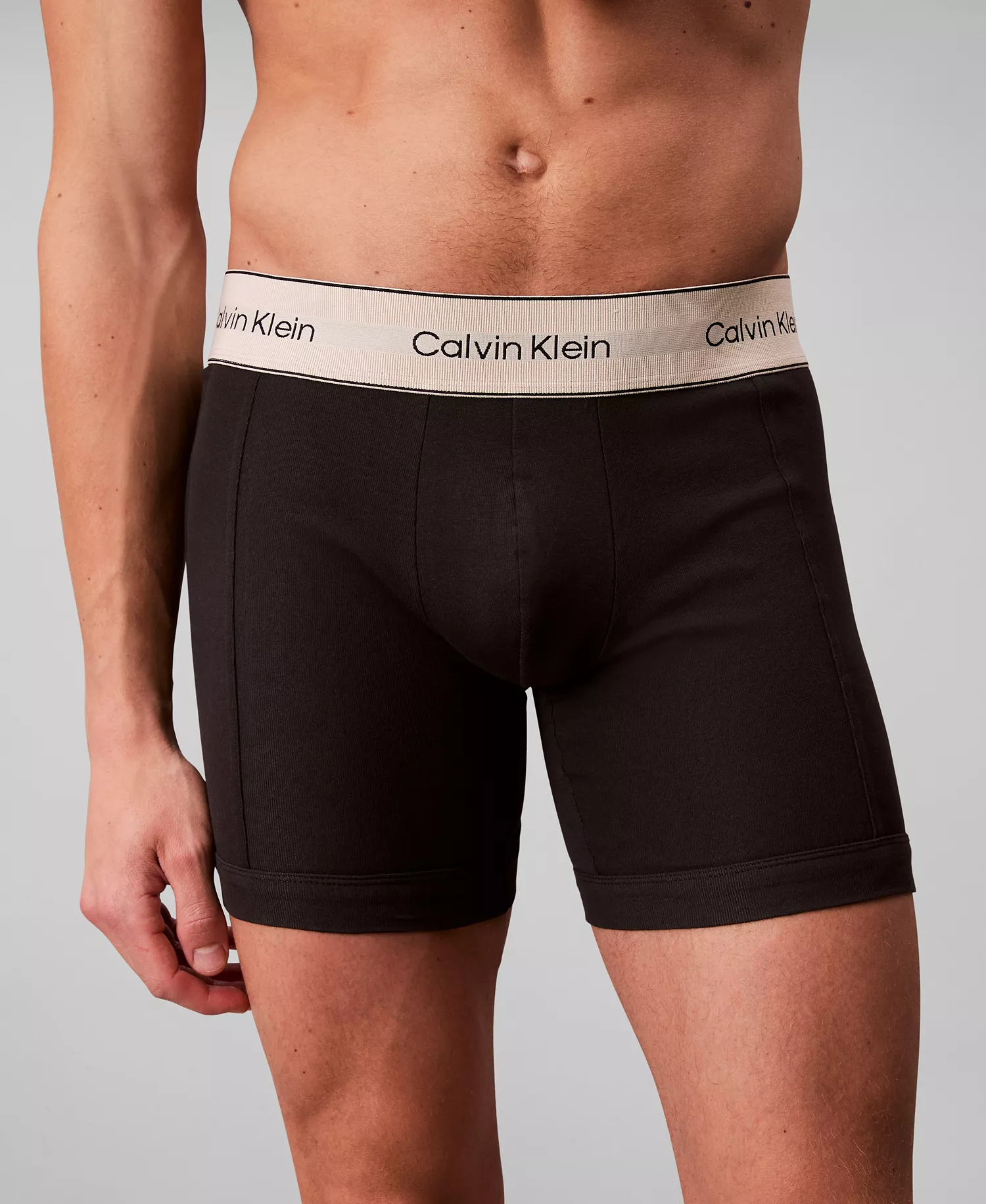 Men's 3-Pack Stretch Cotton Boxer Briefs - Black - S