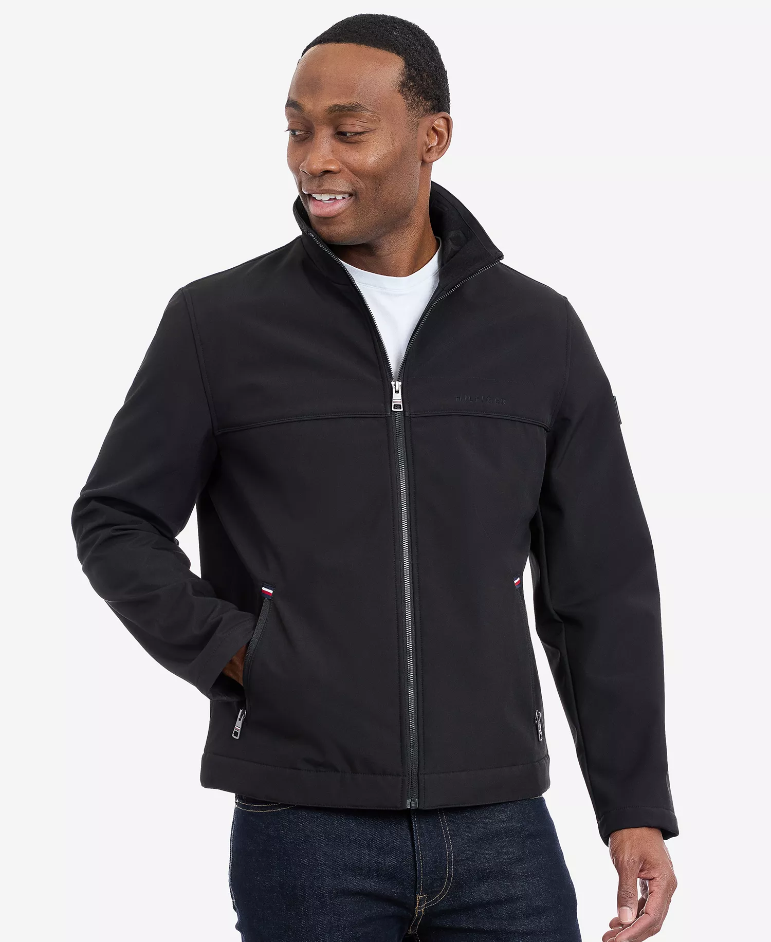 Men's Softshell Hipster Long-Sleeve Jacket - Black - 2XL