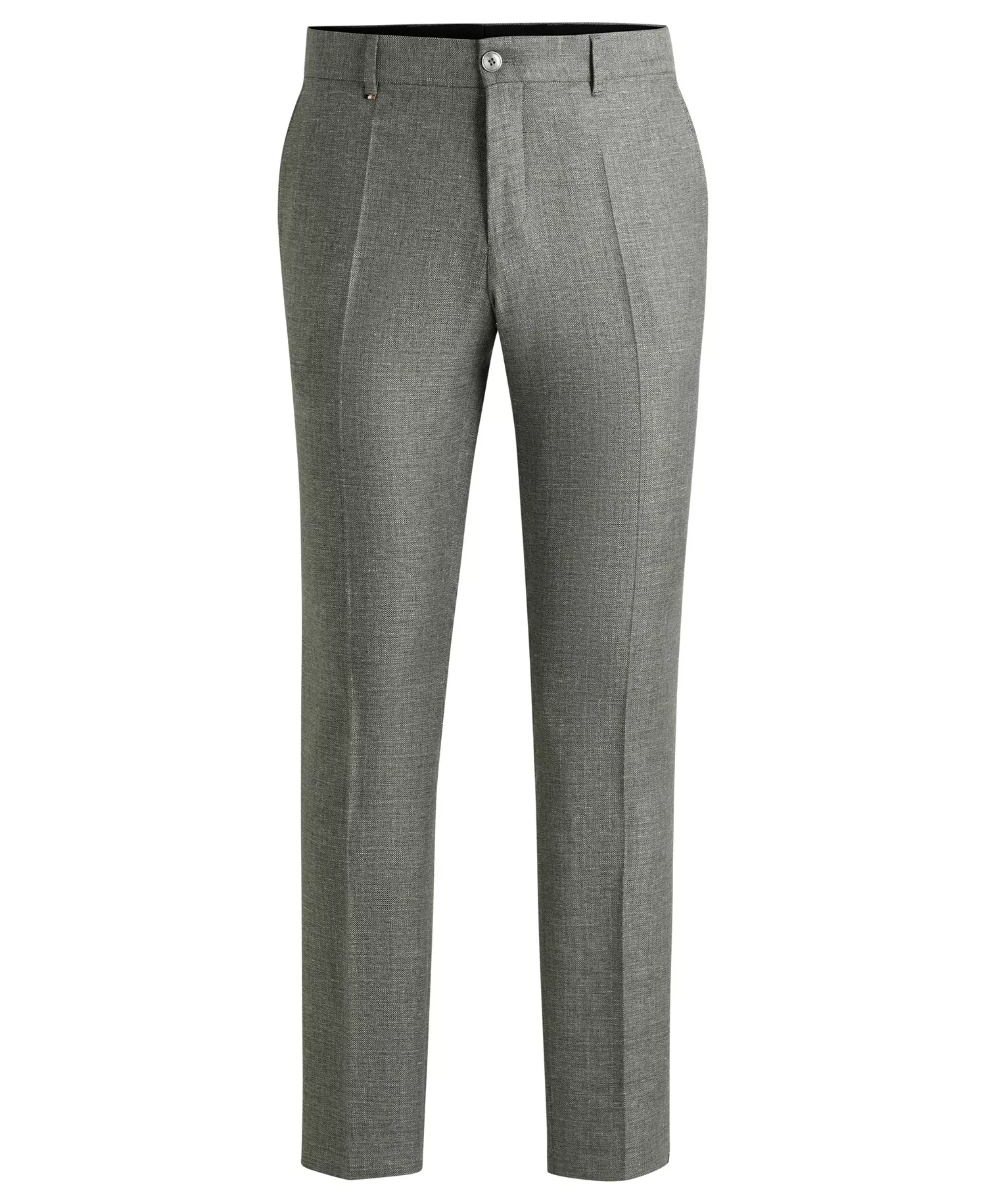 Men's Micro-Patterned Stretch Formal Trousers - Open Green - 32R