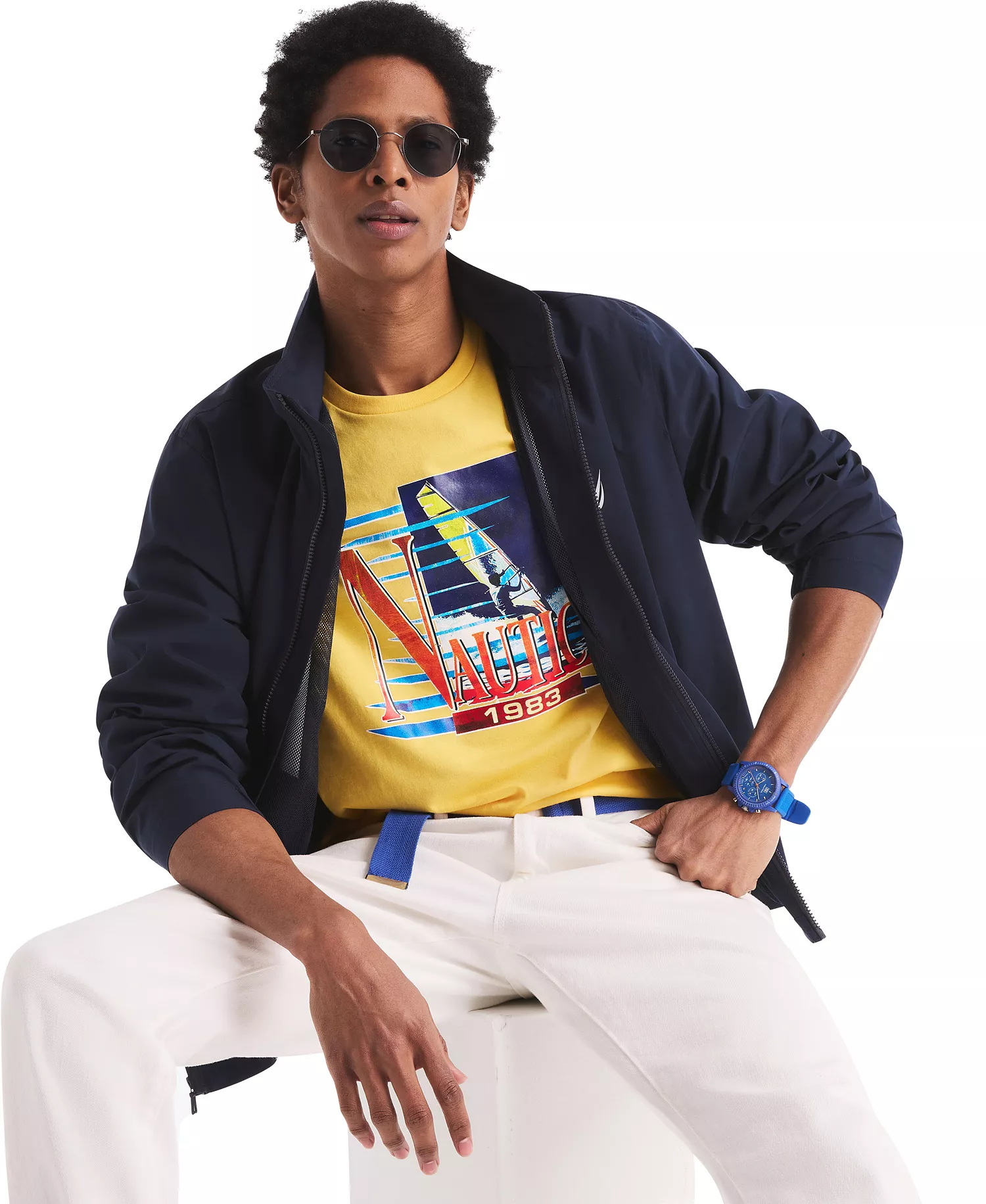 Men's Windsurfing Logo Graphic T-Shirt - Daffodil - 2XL