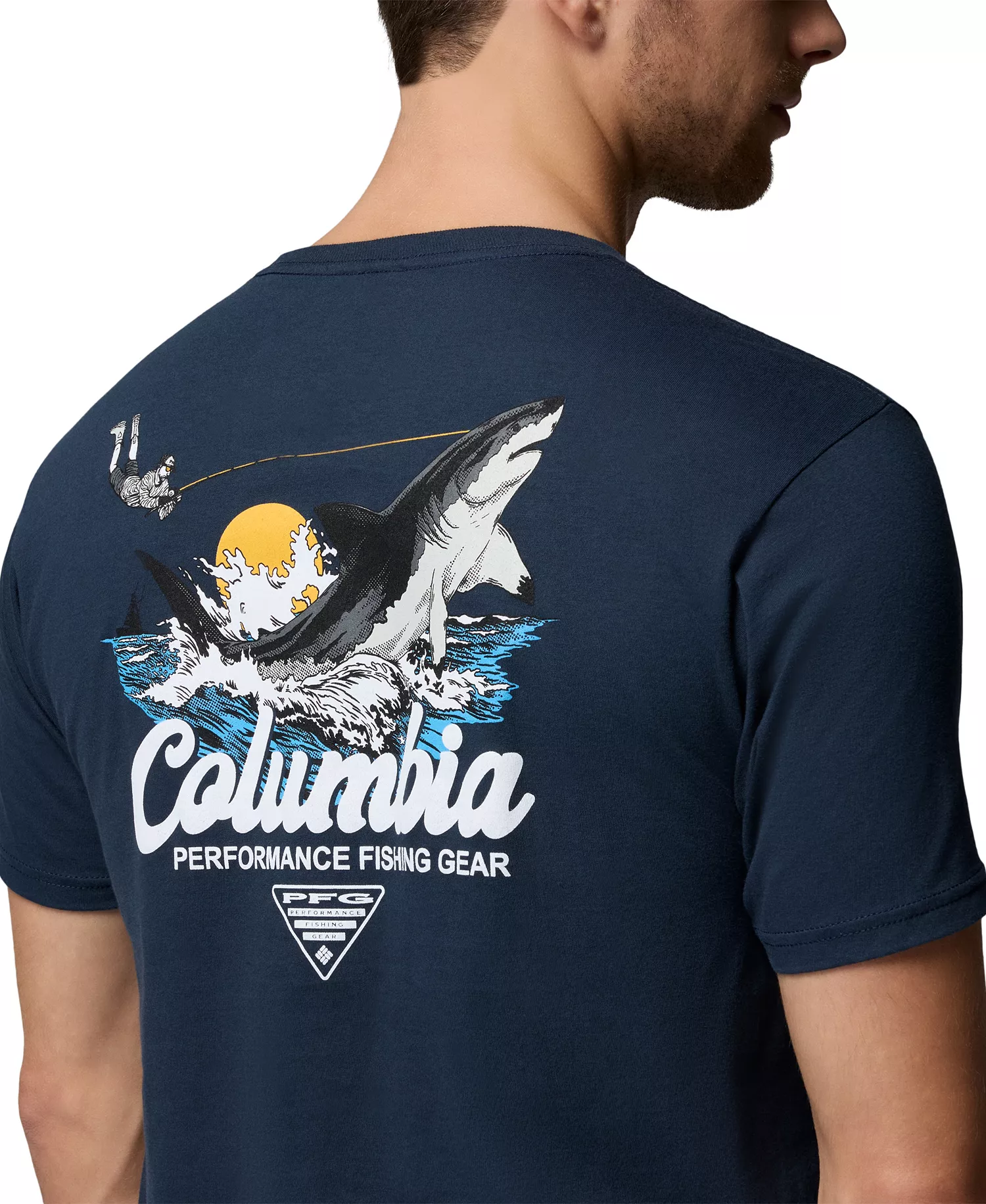 Men's PFG Ruh Roh Graphic T-Shirt - Columbia Navy - L