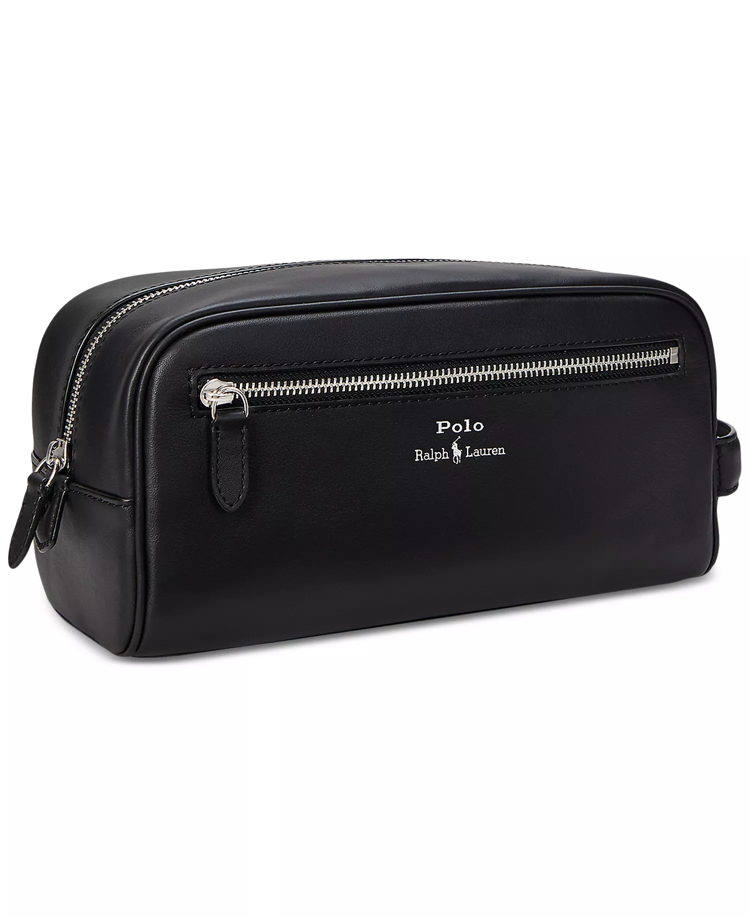 Men's Smooth Leather Travel Case - Black - No Size