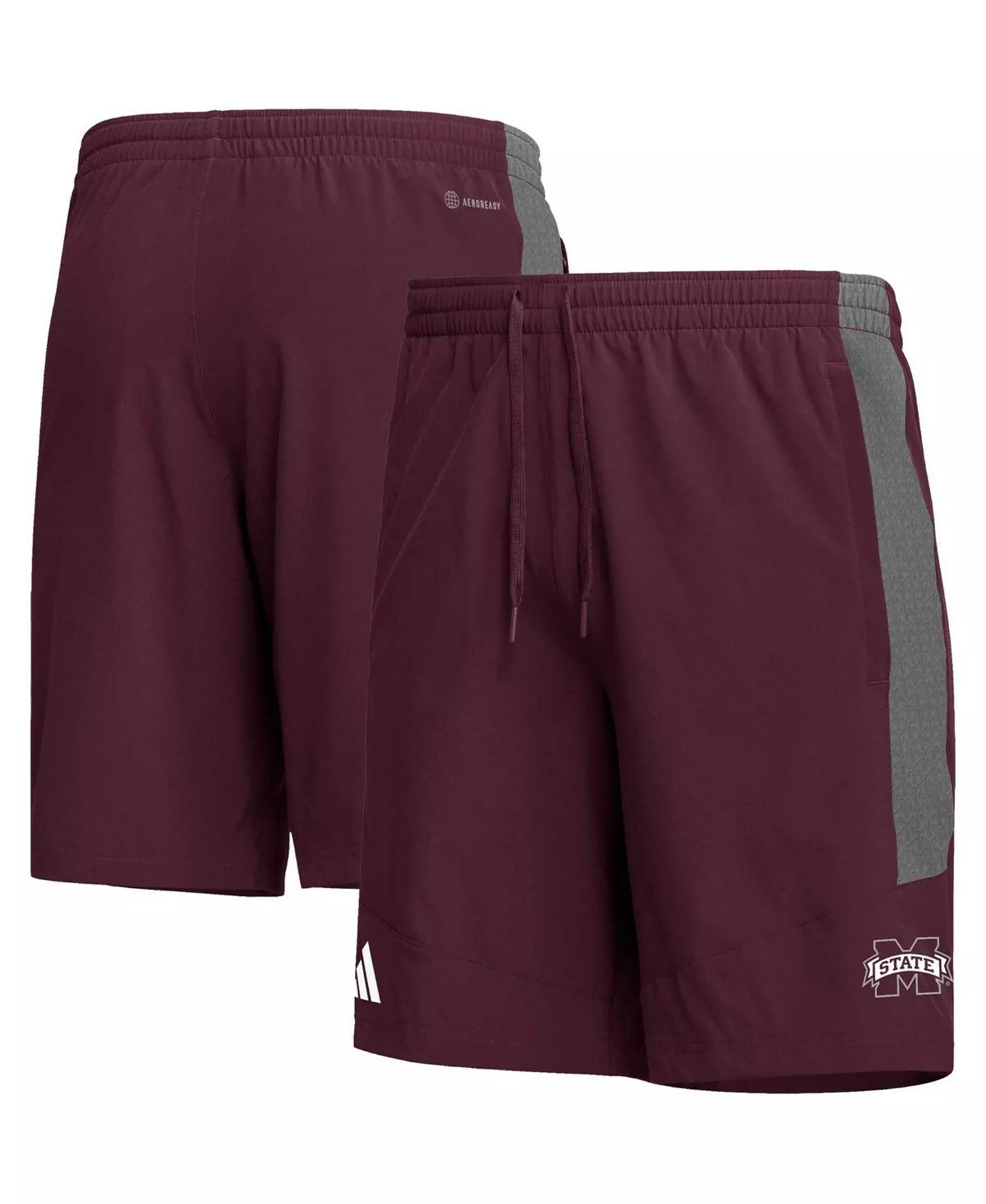 Men's Maroon Mississippi State Bulldogs AEROREADY Shorts - Maroon - L
