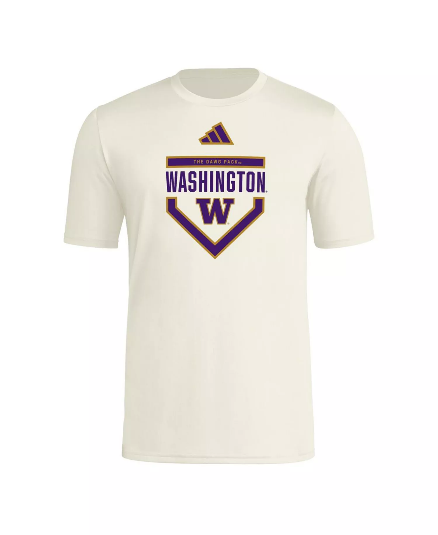 Men's Cream Washington Huskies Home Plate Pre-Game T-Shirt - Cream - L