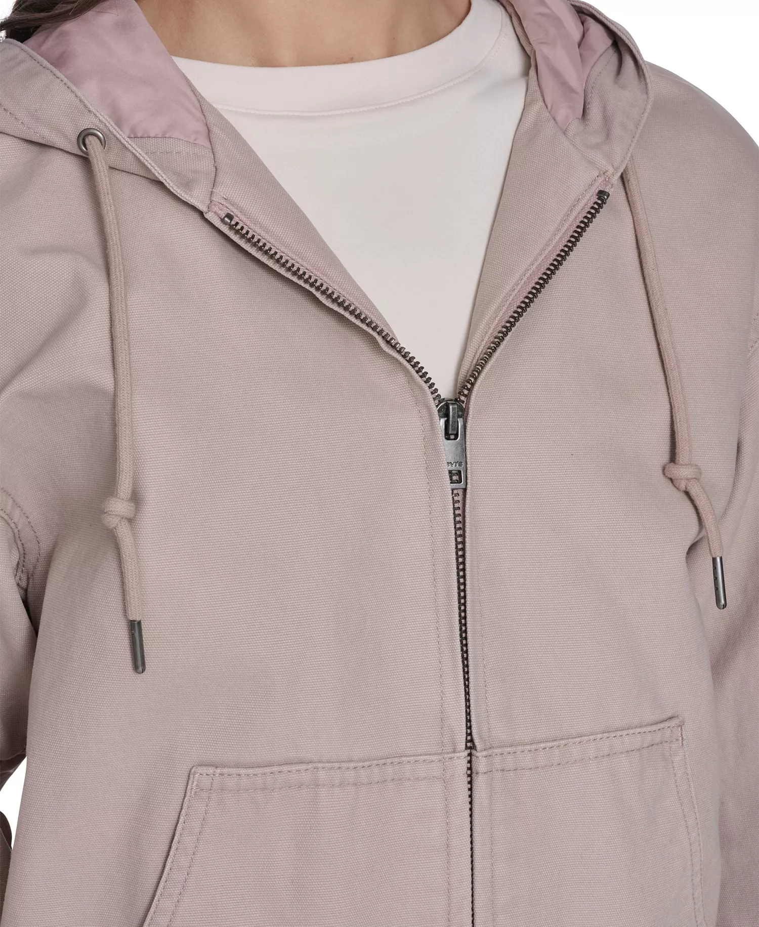 Women's Relaxed Hooded Bomber Jacket - Fawn - L
