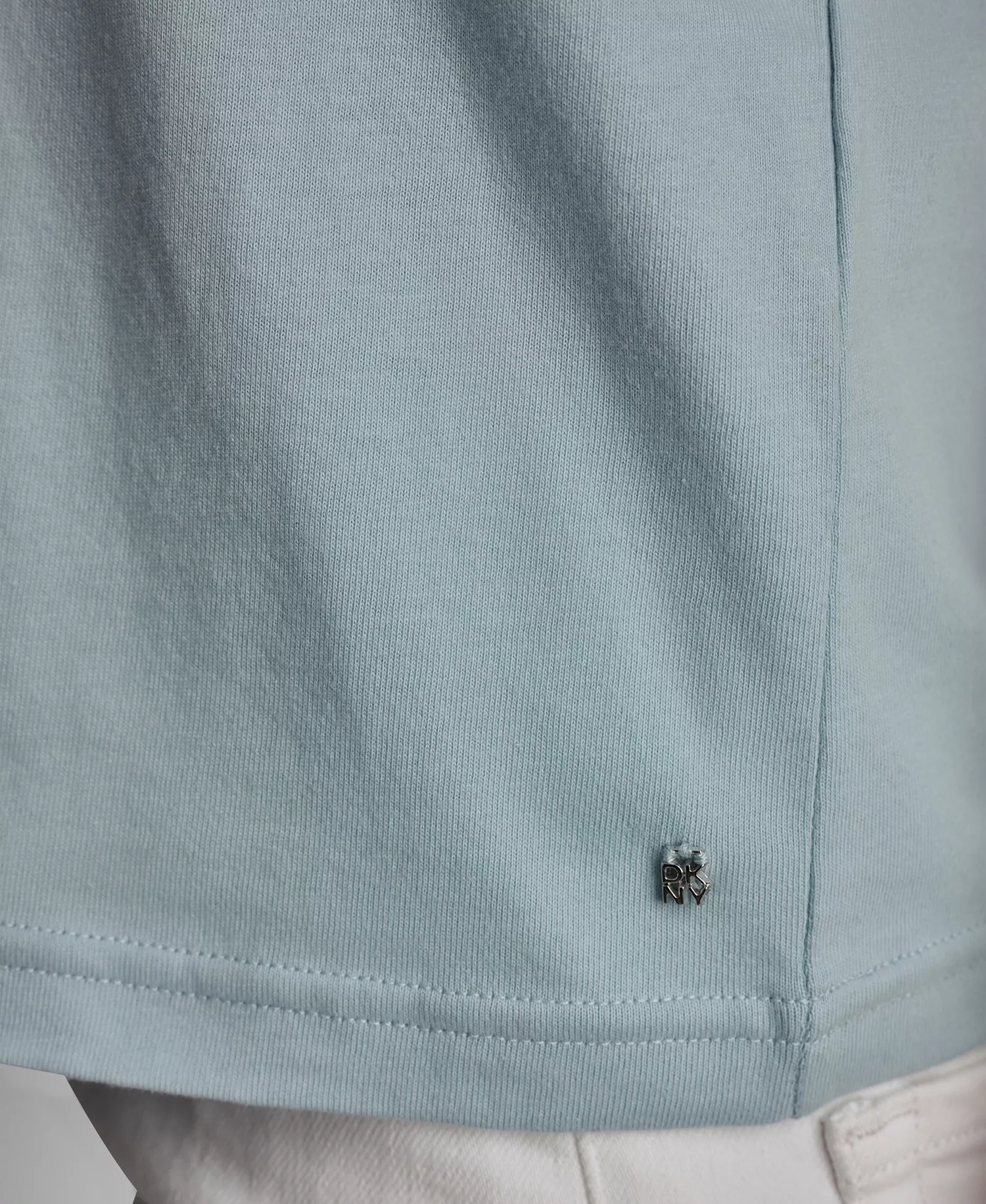 Petite Dome Studs Mini Ruffle Puff-Sleeve Crewneck T-Shirt - Mineral - PL