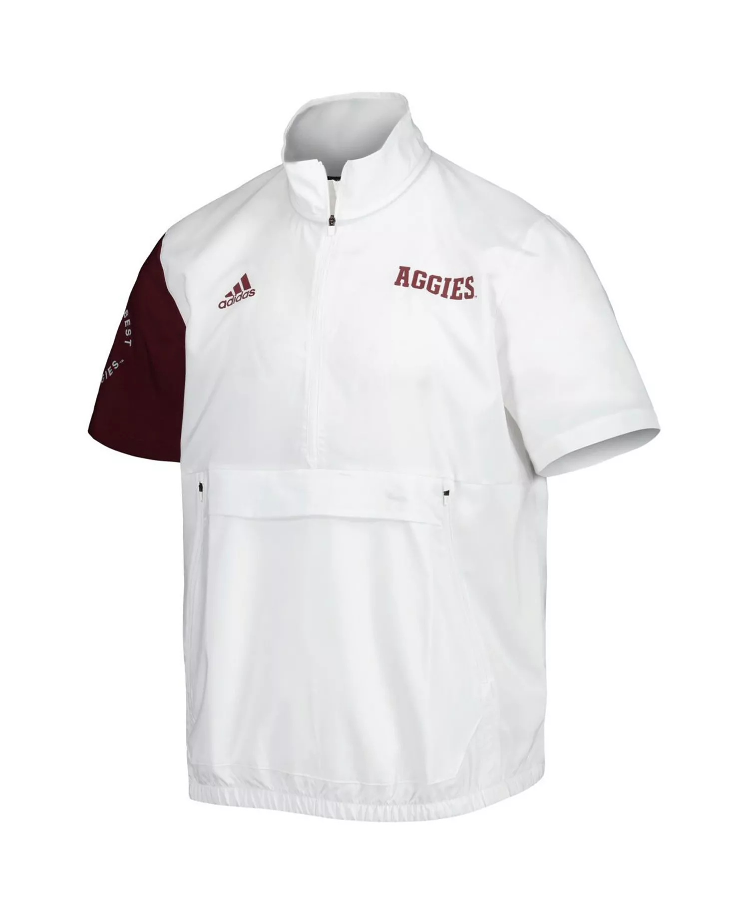 Men's White Texas A&M Aggies M STM AEROREADY Quarter-Zip Jacket - White - L
