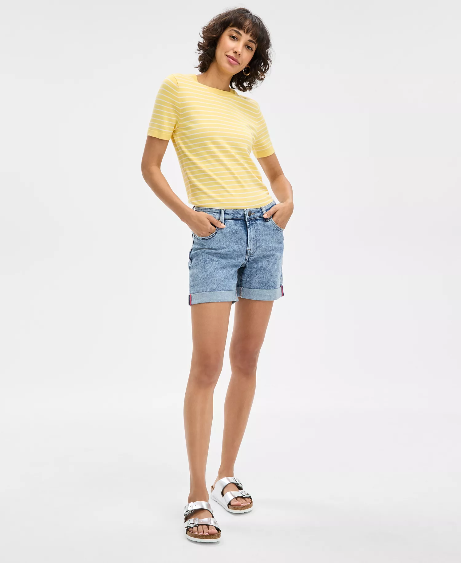 Nautica Women's Cuffed Denim Shorts - Dayflower Wash - 10