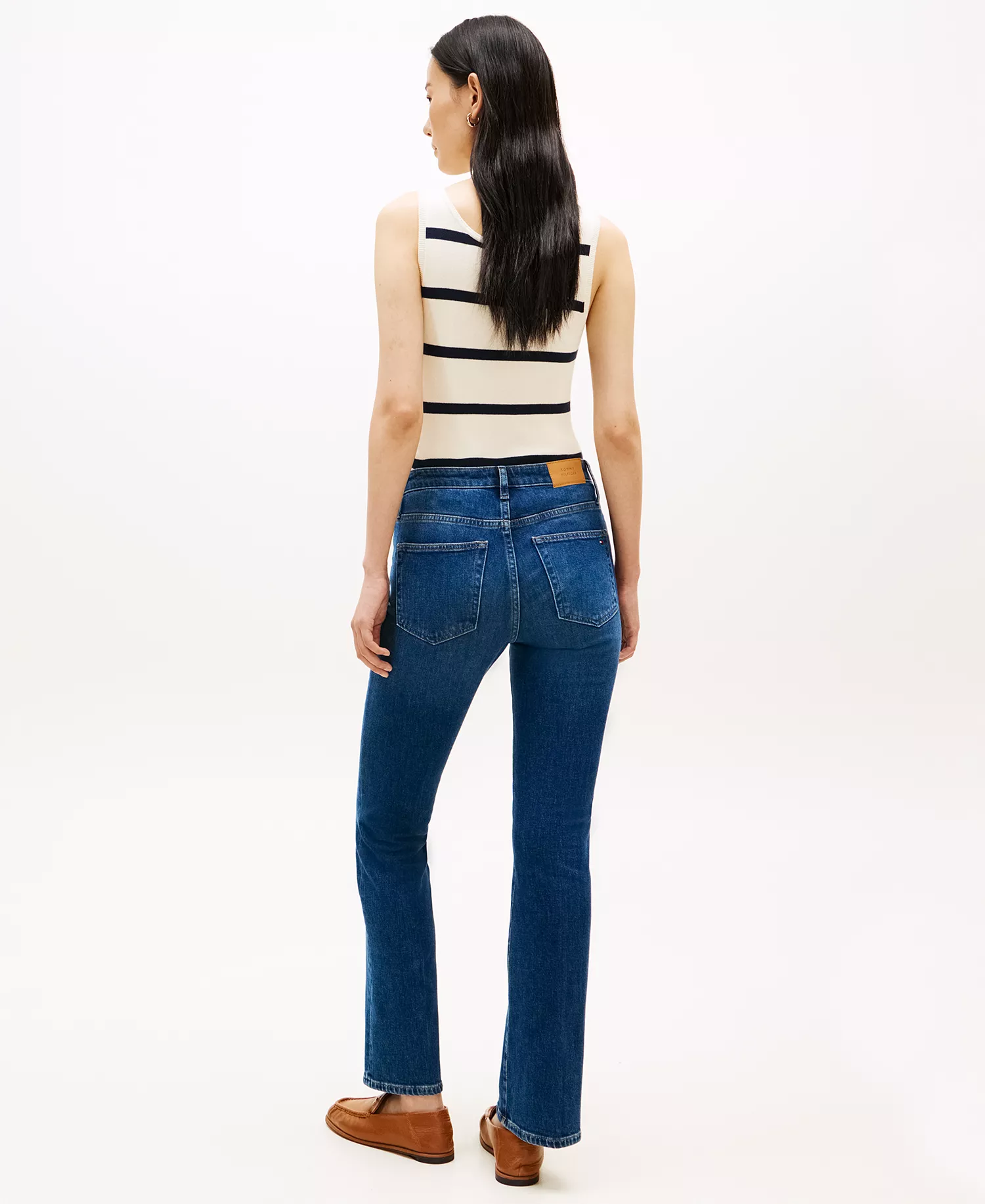 Women's Dark Blue Bootcut Jeans - Blue - 10