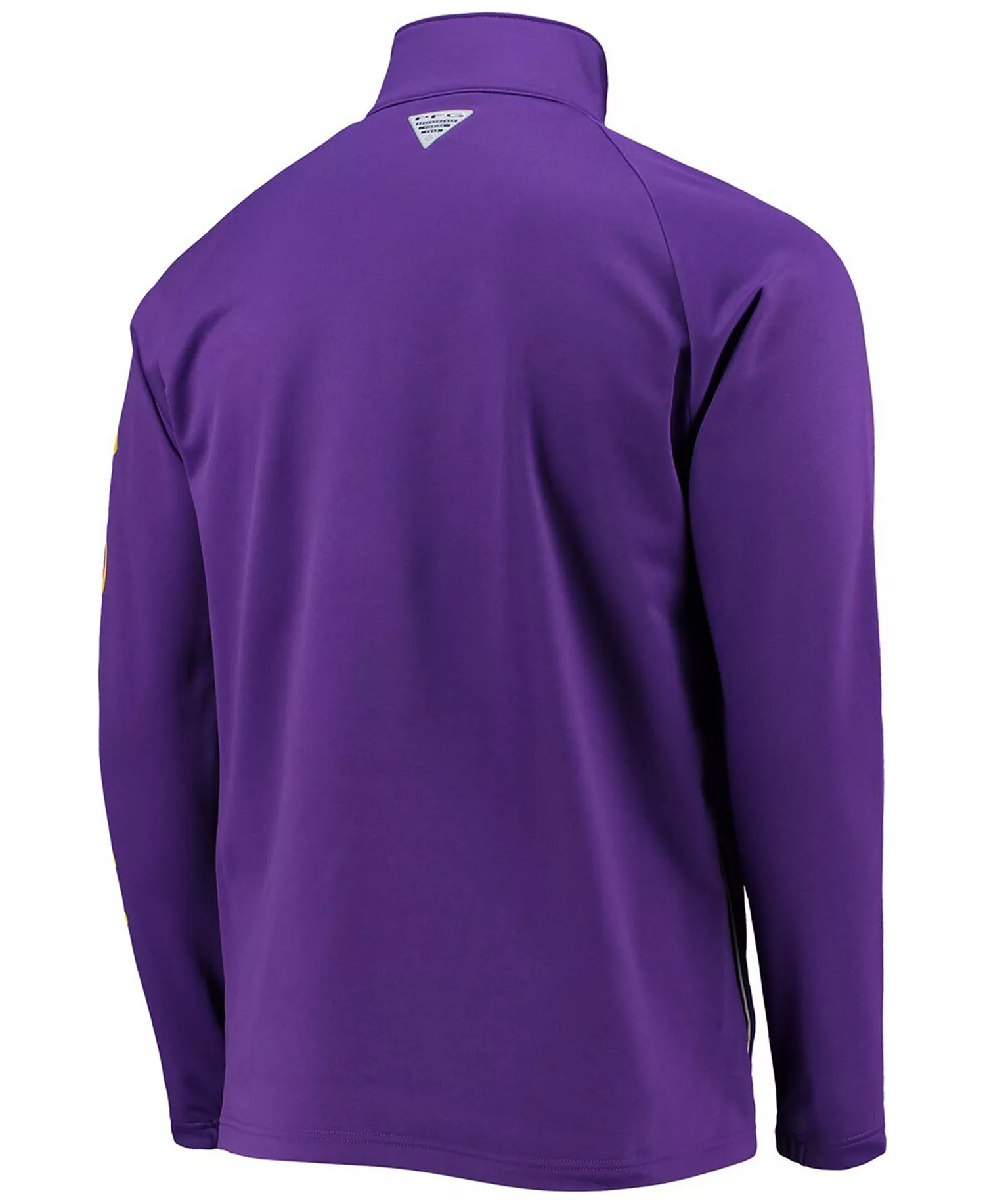Men's LSU Tigers Terminal Tackle Fleece Raglan Omni-Shade Quarter-Zip Jacket - Lsu Vivid - L