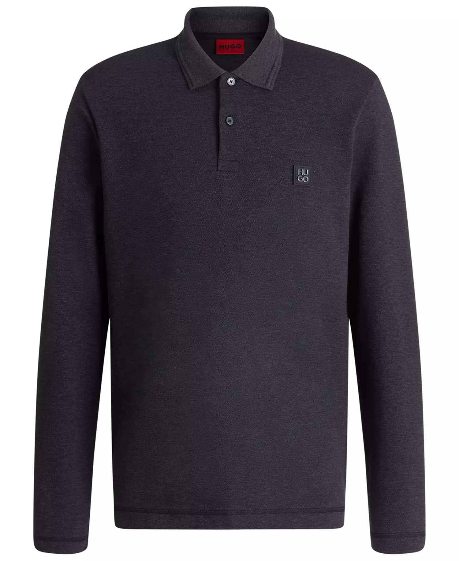 Men's Dinote Long-Sleeve Polo Shirt - Gray - 2XL