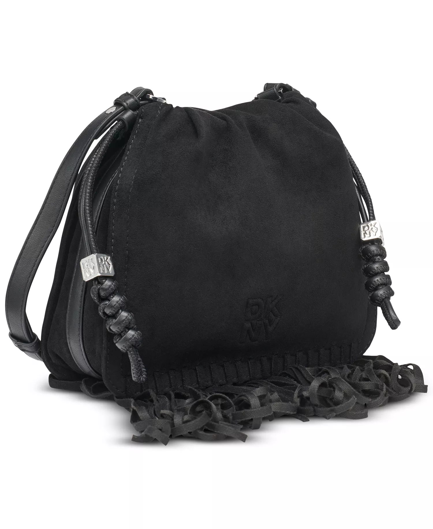 Halle Small Drawstring Crossbody - Black/silver - NO SIZE