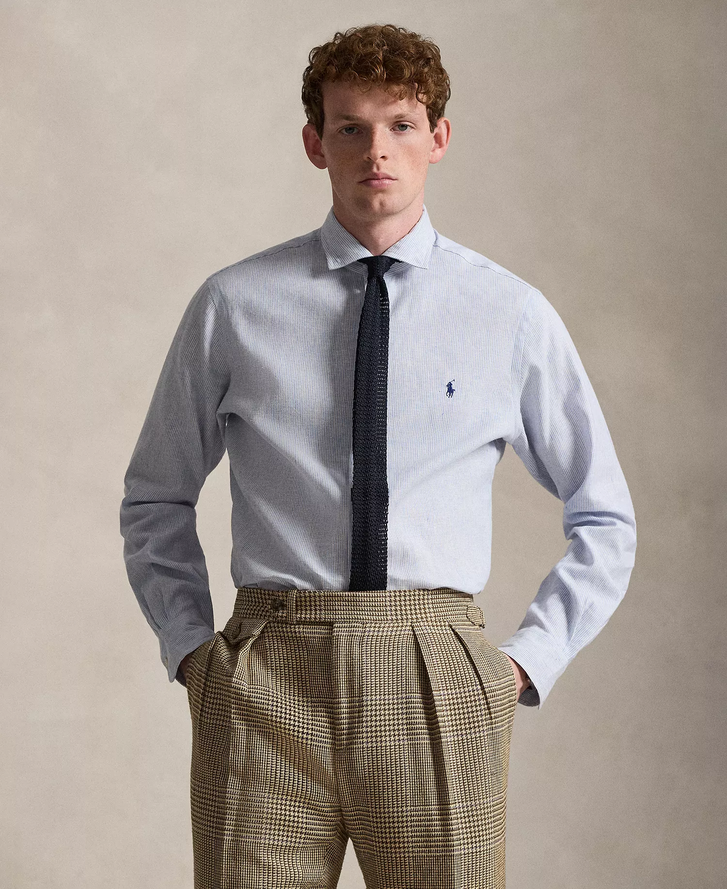 Men's Classic-Fit Striped Shirt - Cabana Blue White - 2XL