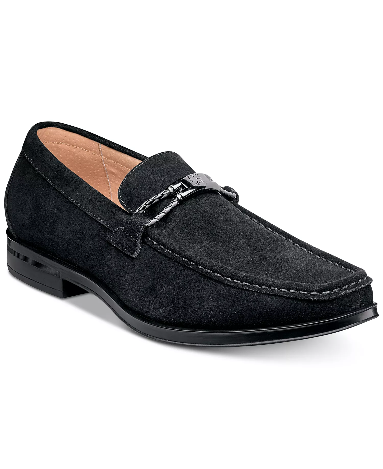 Men's Neville Moc-Toe Slip-On Loafers - Black - 10 - Medium