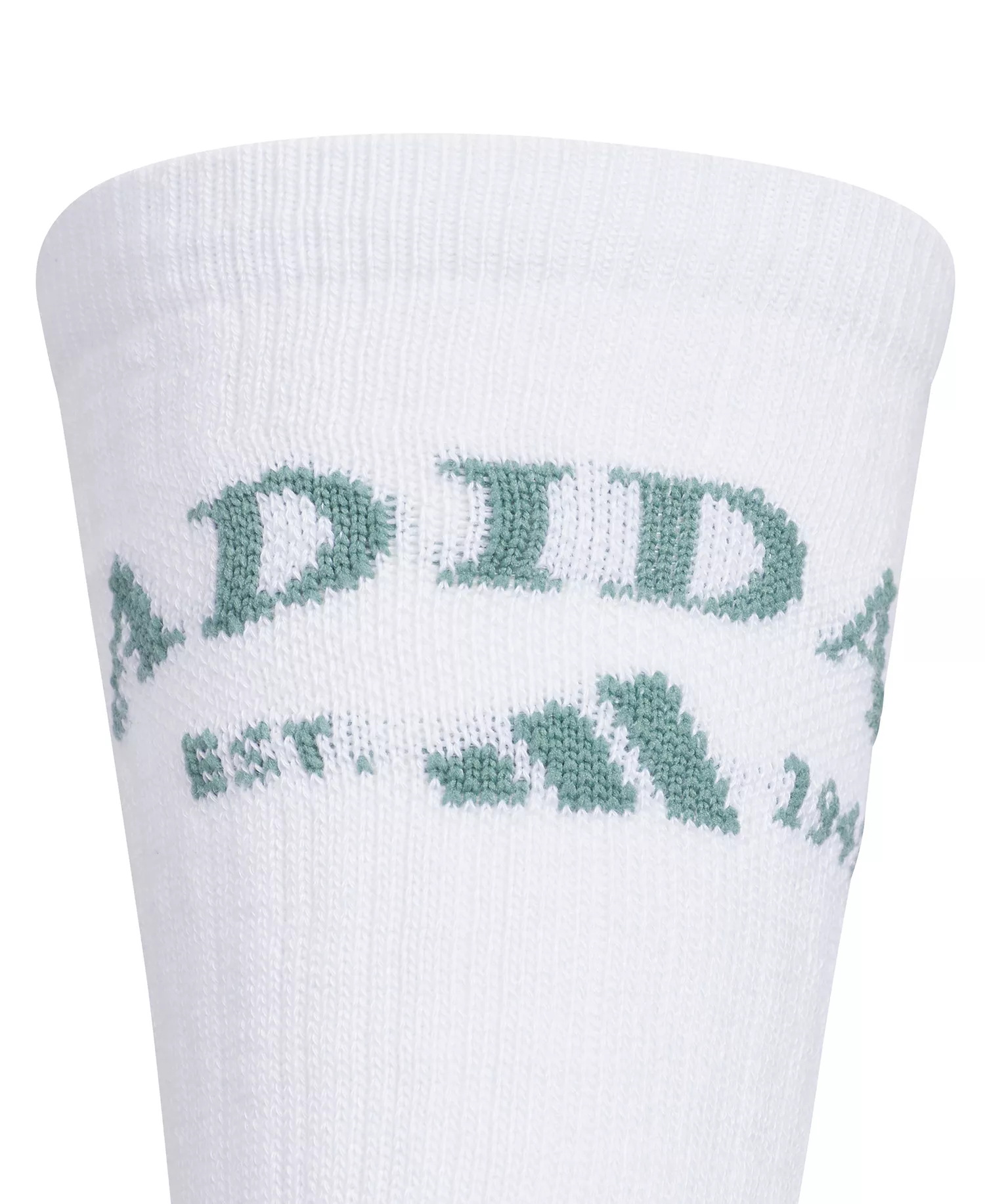 Men's Foundation Sport Crew Socks, 3-Pack - White/Preloved teal green/Black - 6-12