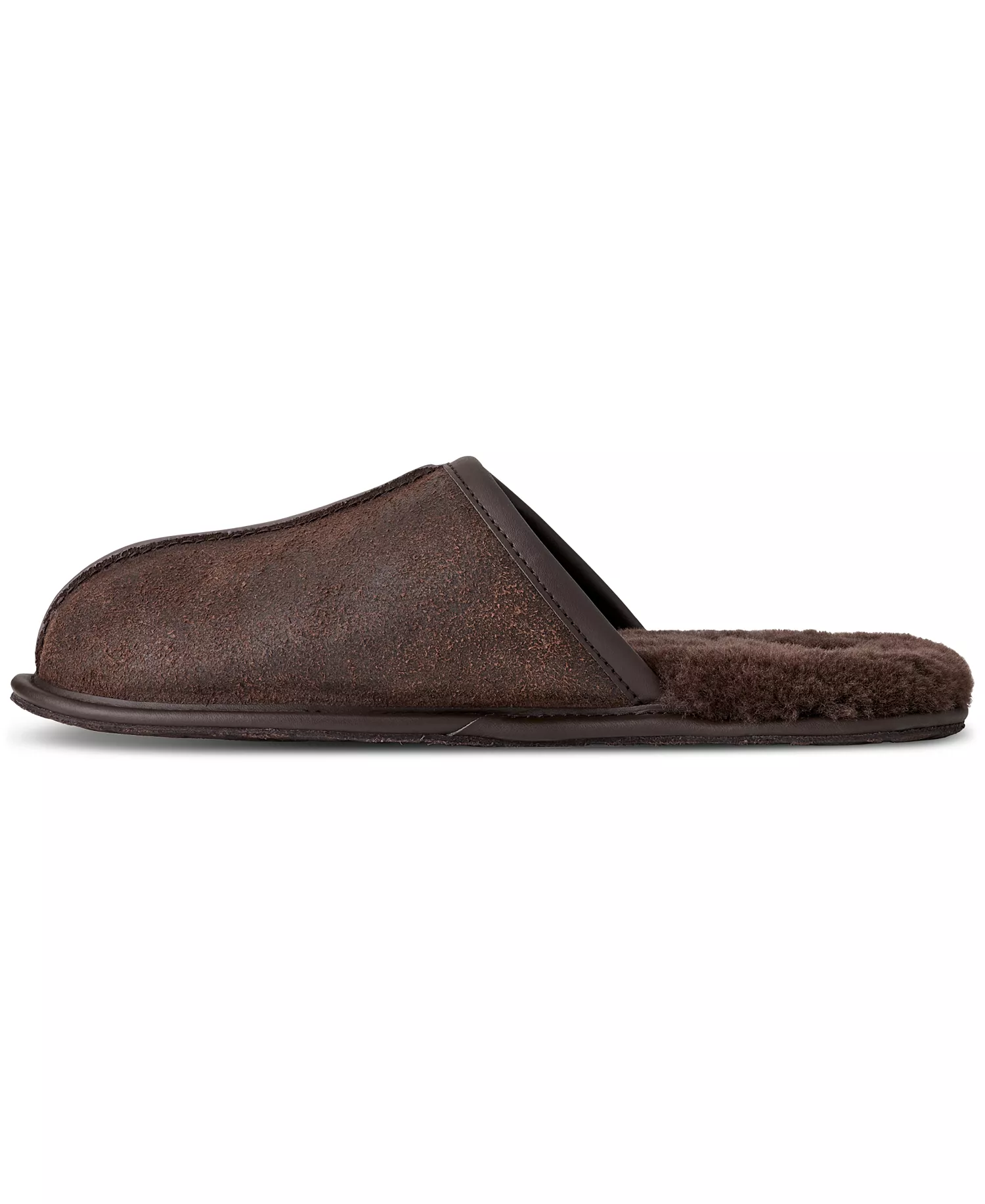Men's Scuff Leather Distressed House Slipper - Dusted Cocoa - 7M