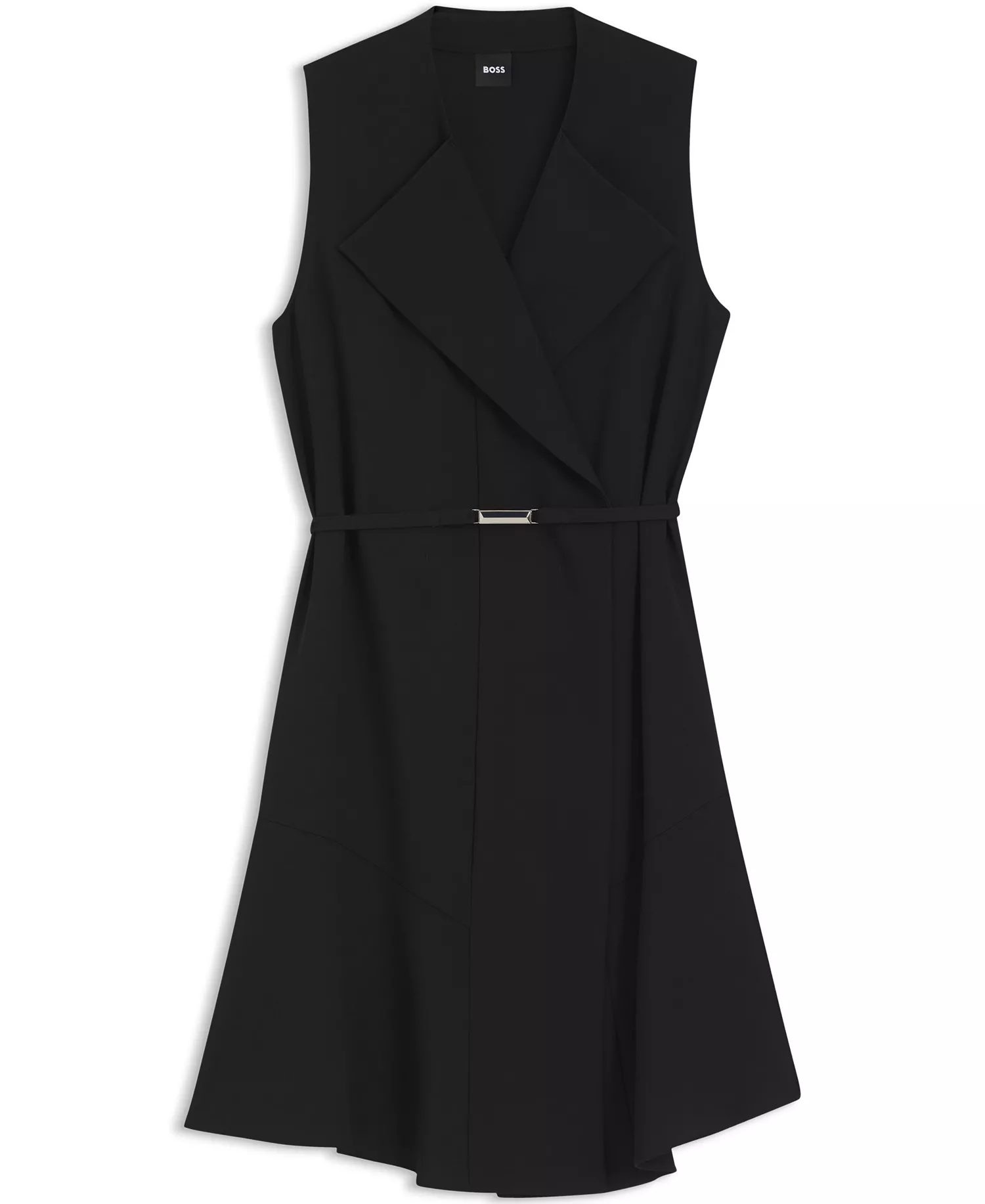 BOSS by Women's Soft Crepe Belted Wrap Dress - Black - 0