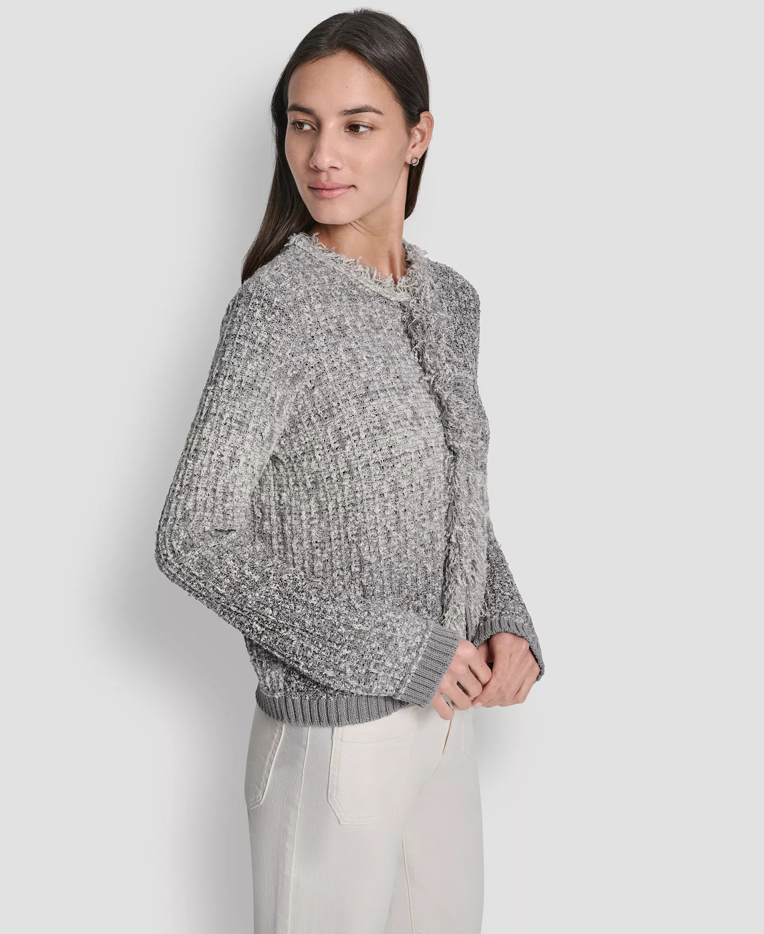 Petite Long-Sleeve Cardigan - Storm Gray Heather - PL