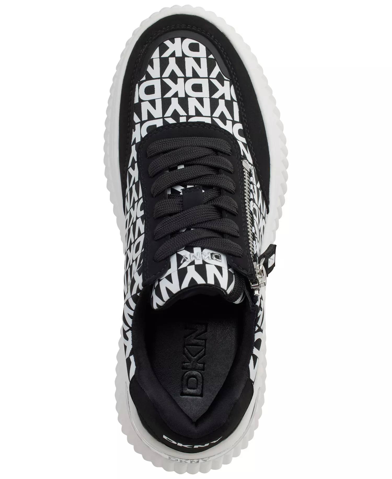 Women's Lissa Logo Platform Sneakers - Black and White - 10M