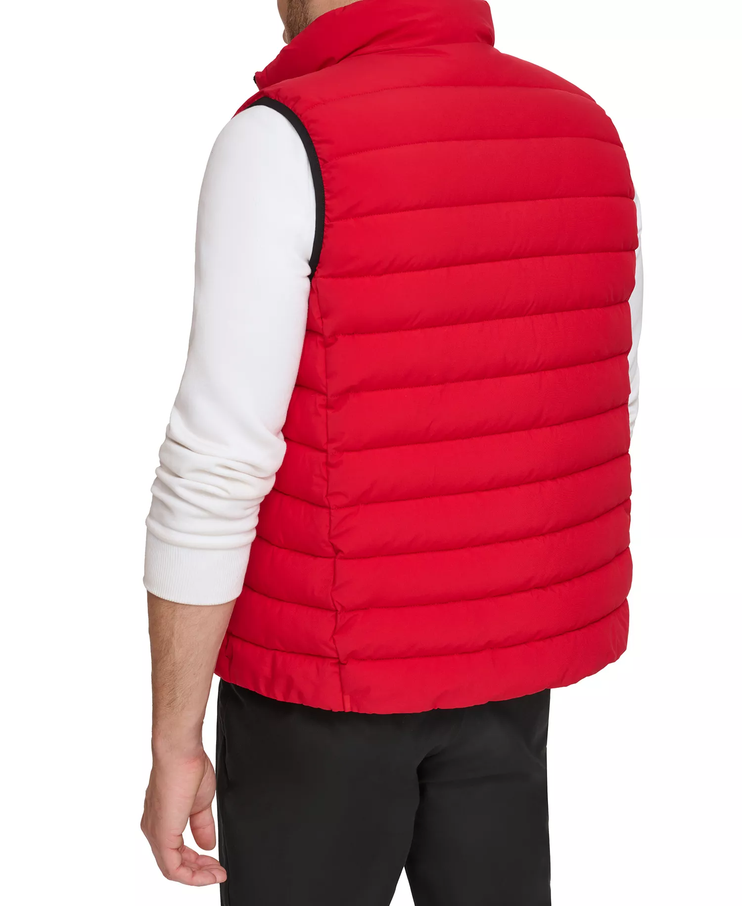 Men's Stretch Puffer Vest - Deep Red - 2XL