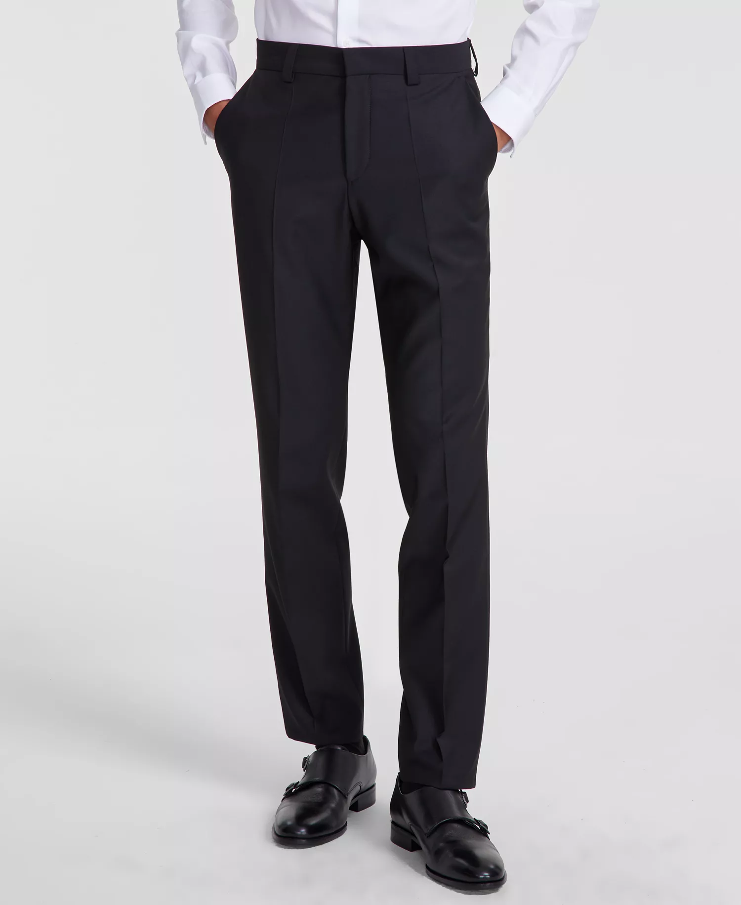 Men Modern-Fit Wool Blend Suit - Black - 36R