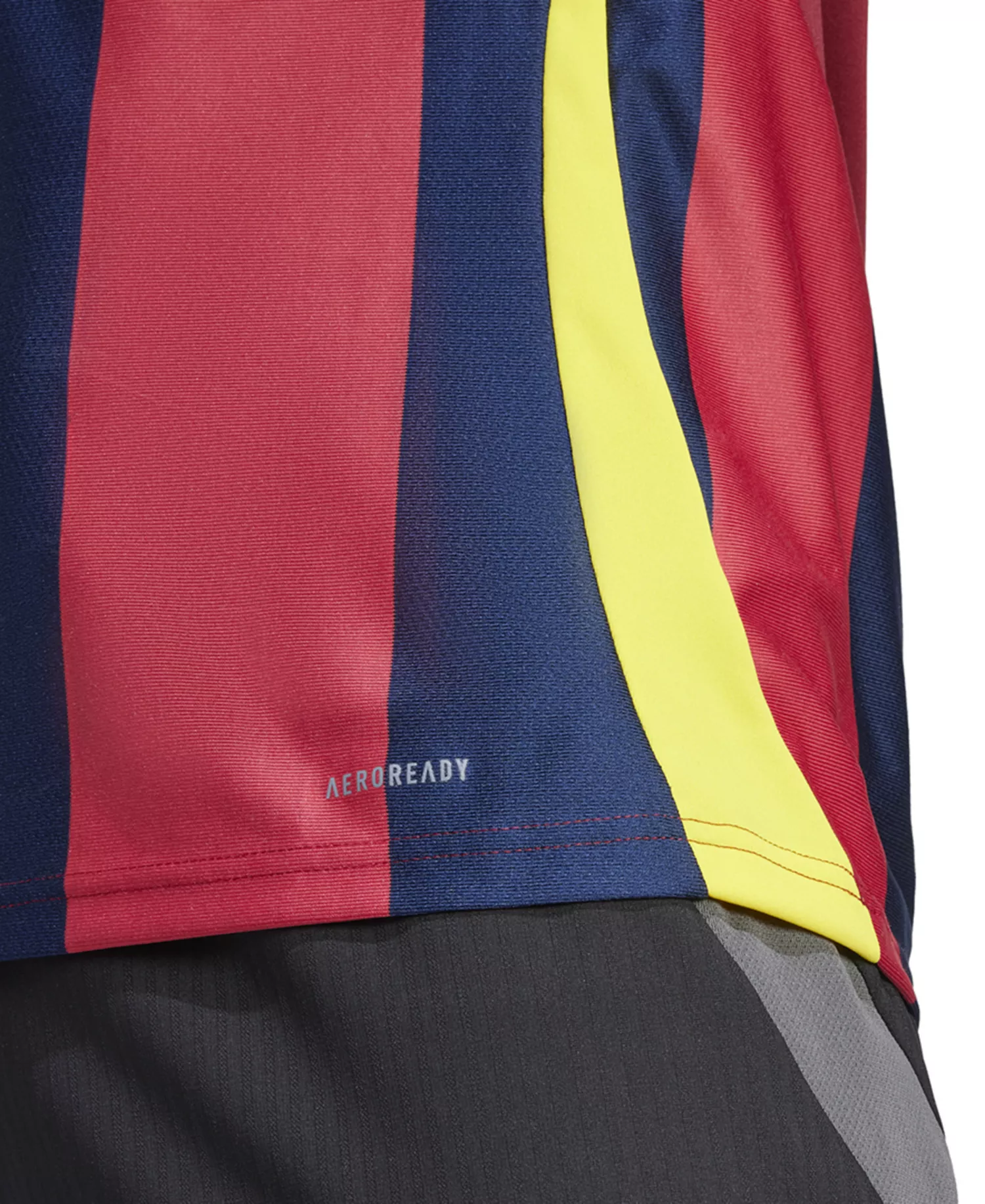 Men's Stripe Logo Jersey T-Shirt - Burg / Nvy / Yelo - 2XL