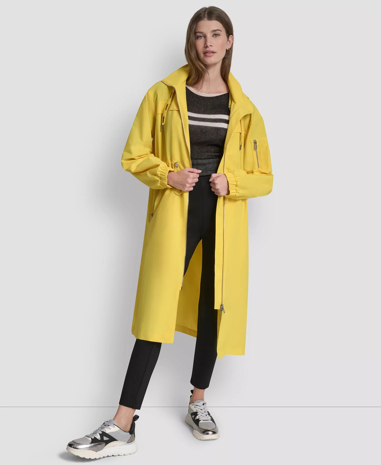 Women's 1989 Logo Hooded Walker Anorak Jacket - Taxi Cab Yellow - L