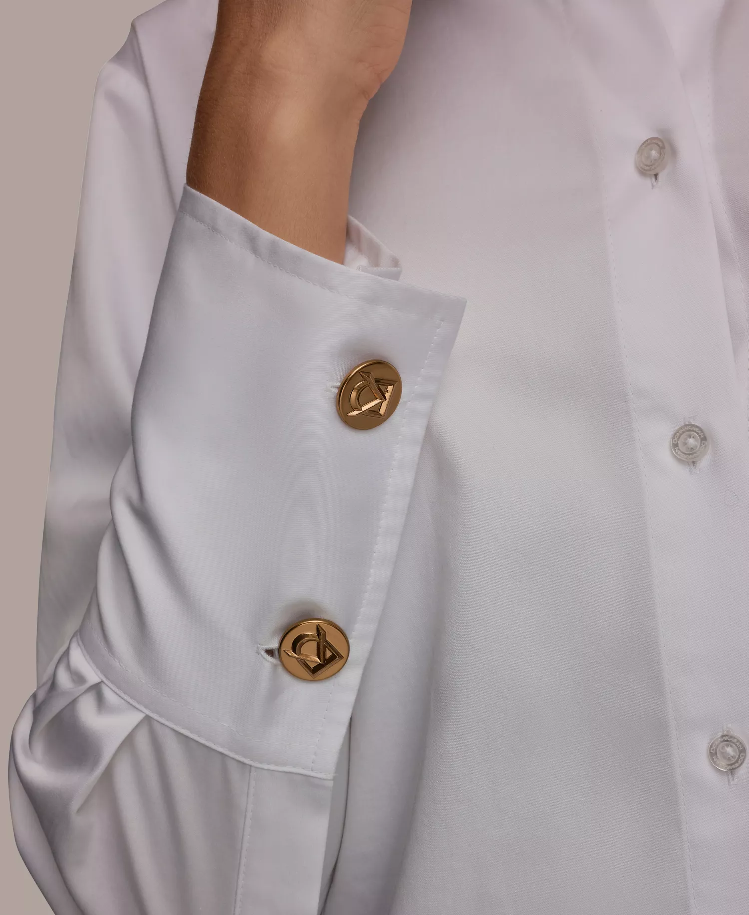 Petite Collared Button-Down Shirt - White - P/L