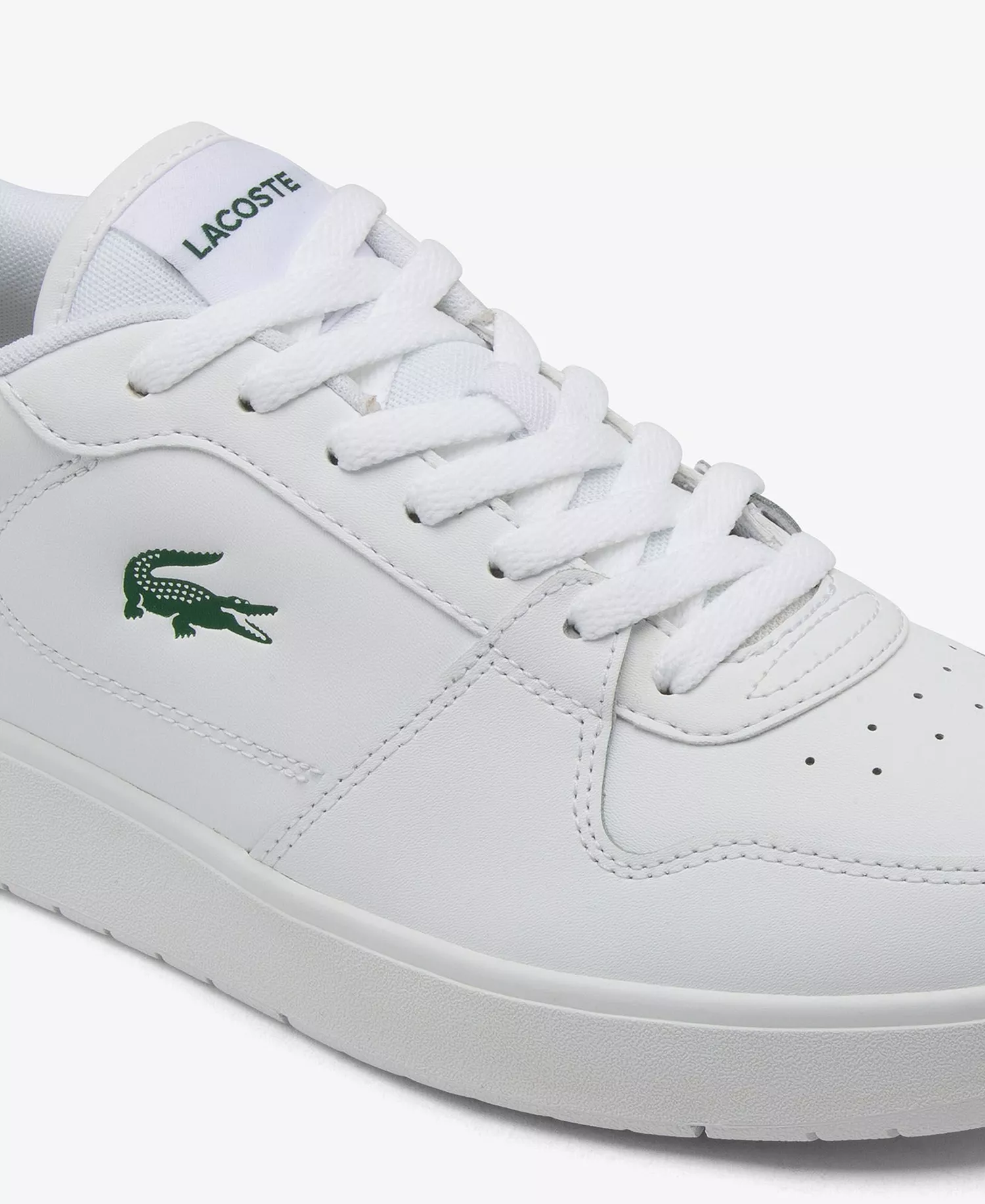 Men's Court Ace Round Toe Sneakers - White/Dark Green - 10