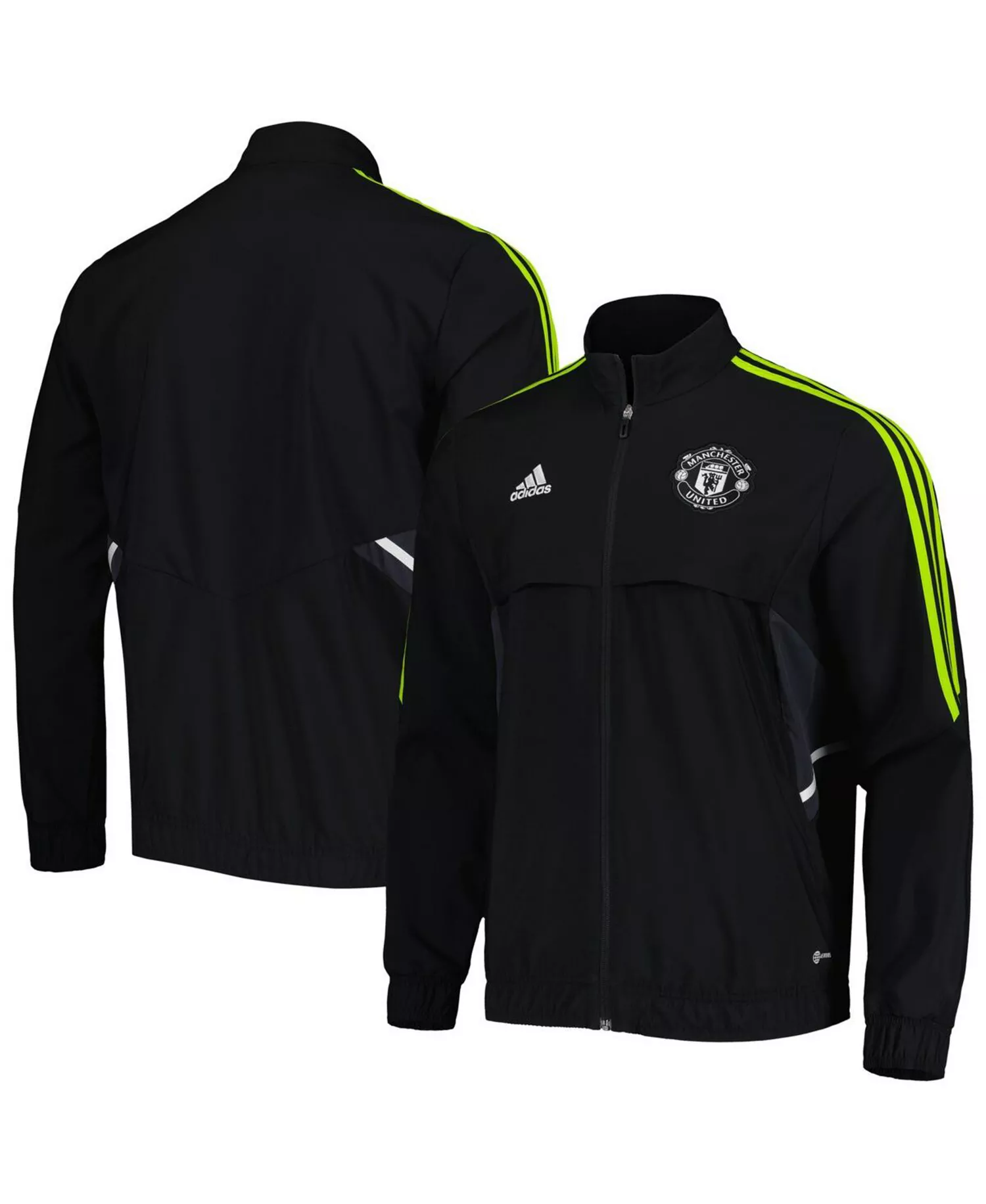 Men's Black Manchester United Presentation AEROREADY Full-Zip Jacket - Black - M