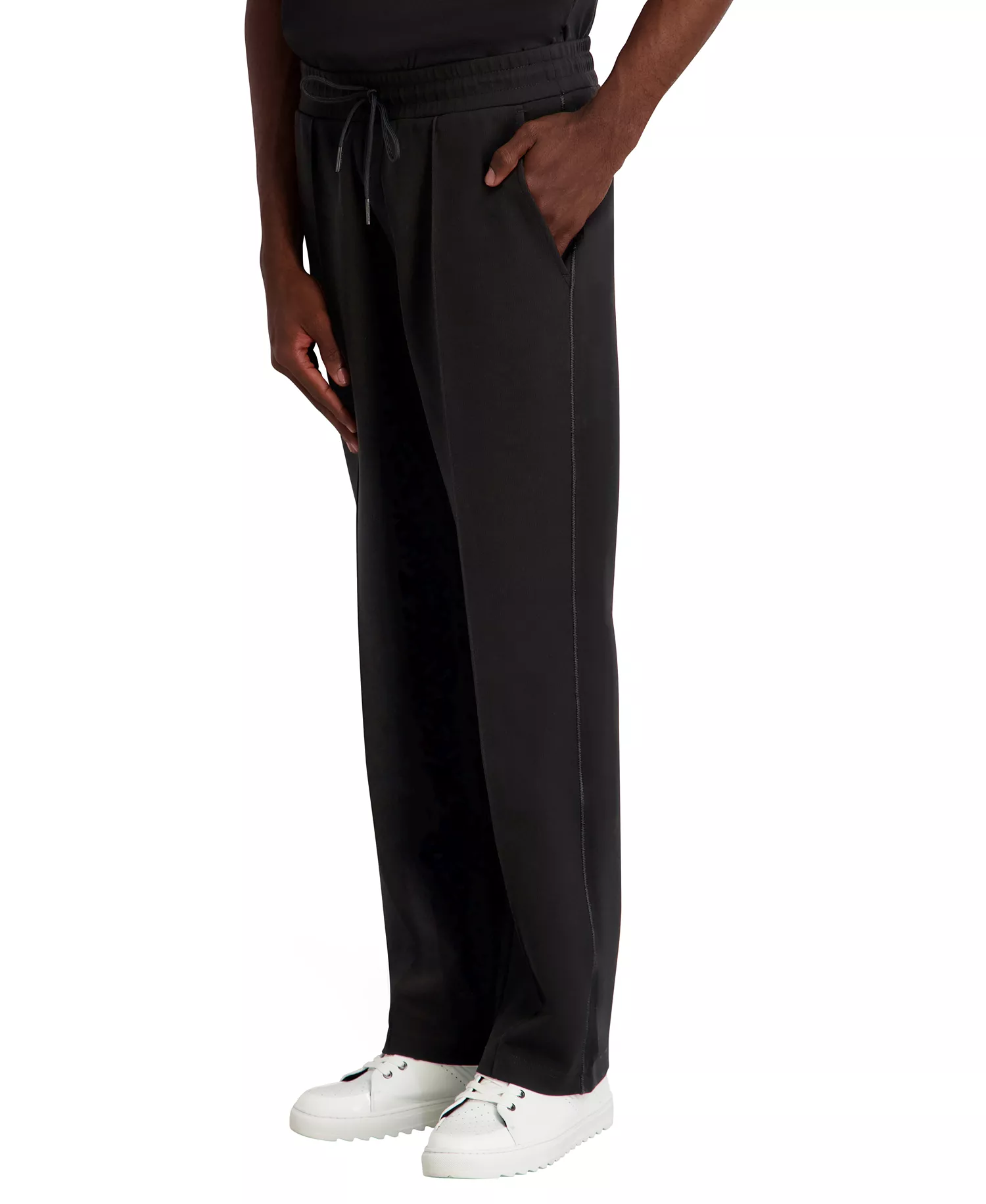 Men's Open Leg Track Pants - Black - 2XL