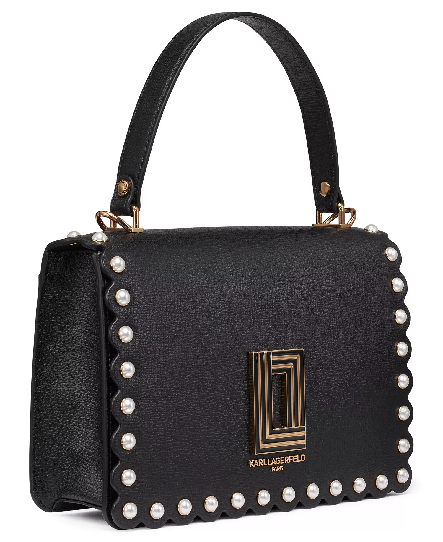 Simone Small Crossbody Handbag - Black/gold - Small
