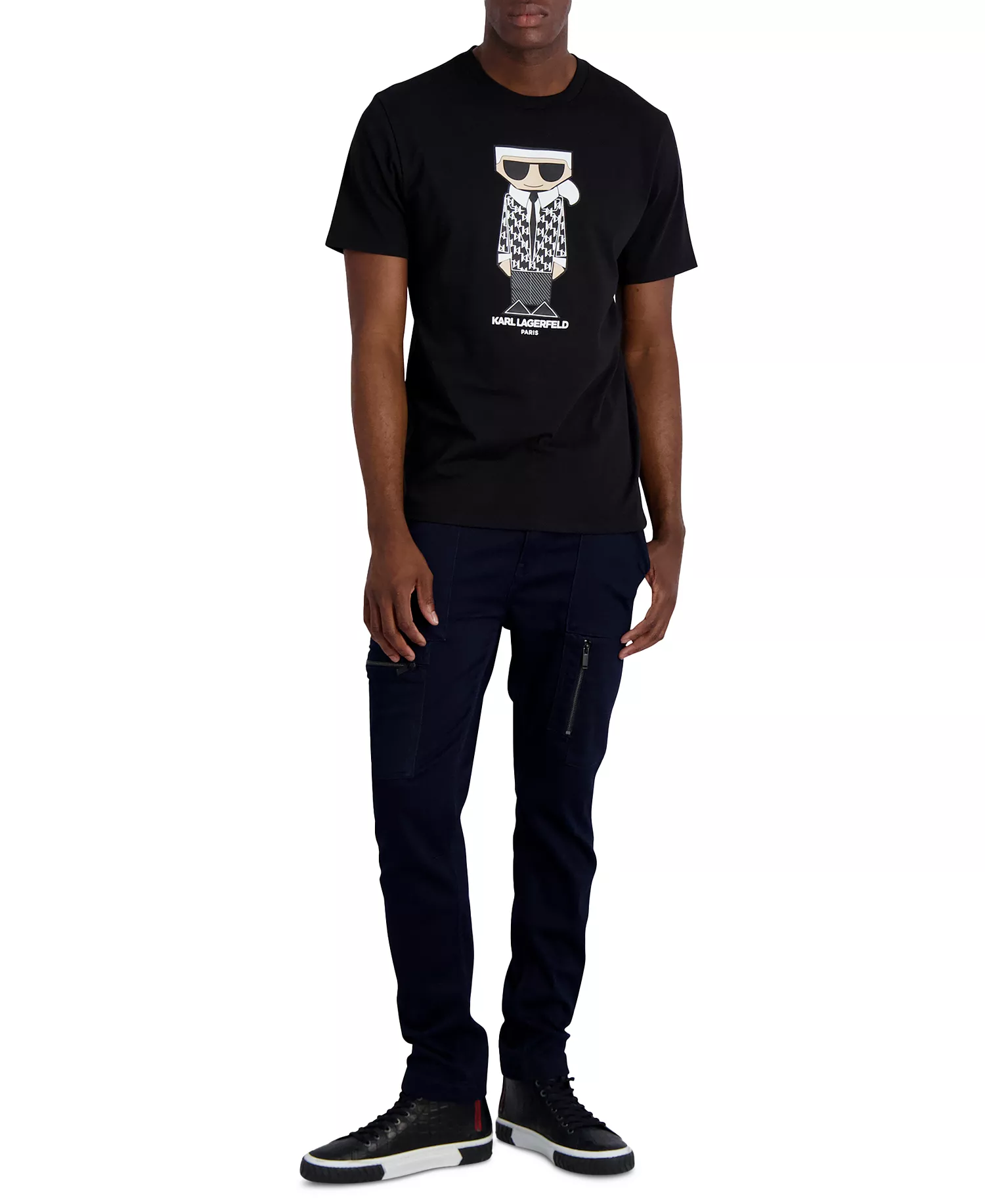 Men's Flat-Head Karl Graphic T-Shirt - Black - 2XL